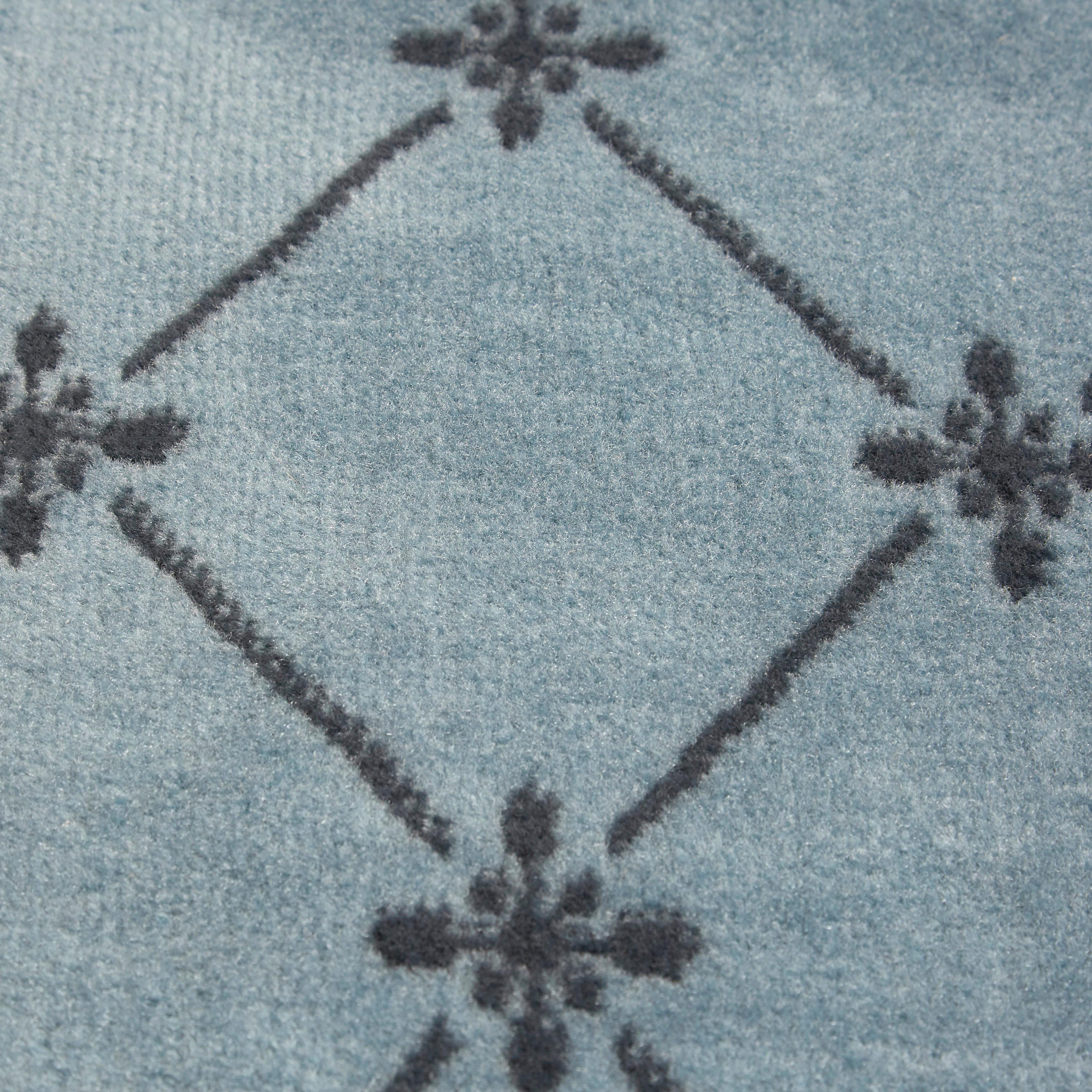 Home Dynamix Premium Aydin Traditional Diamond Floral Runner Area Rug, Blue/Ivory, 1'9"x7'2"