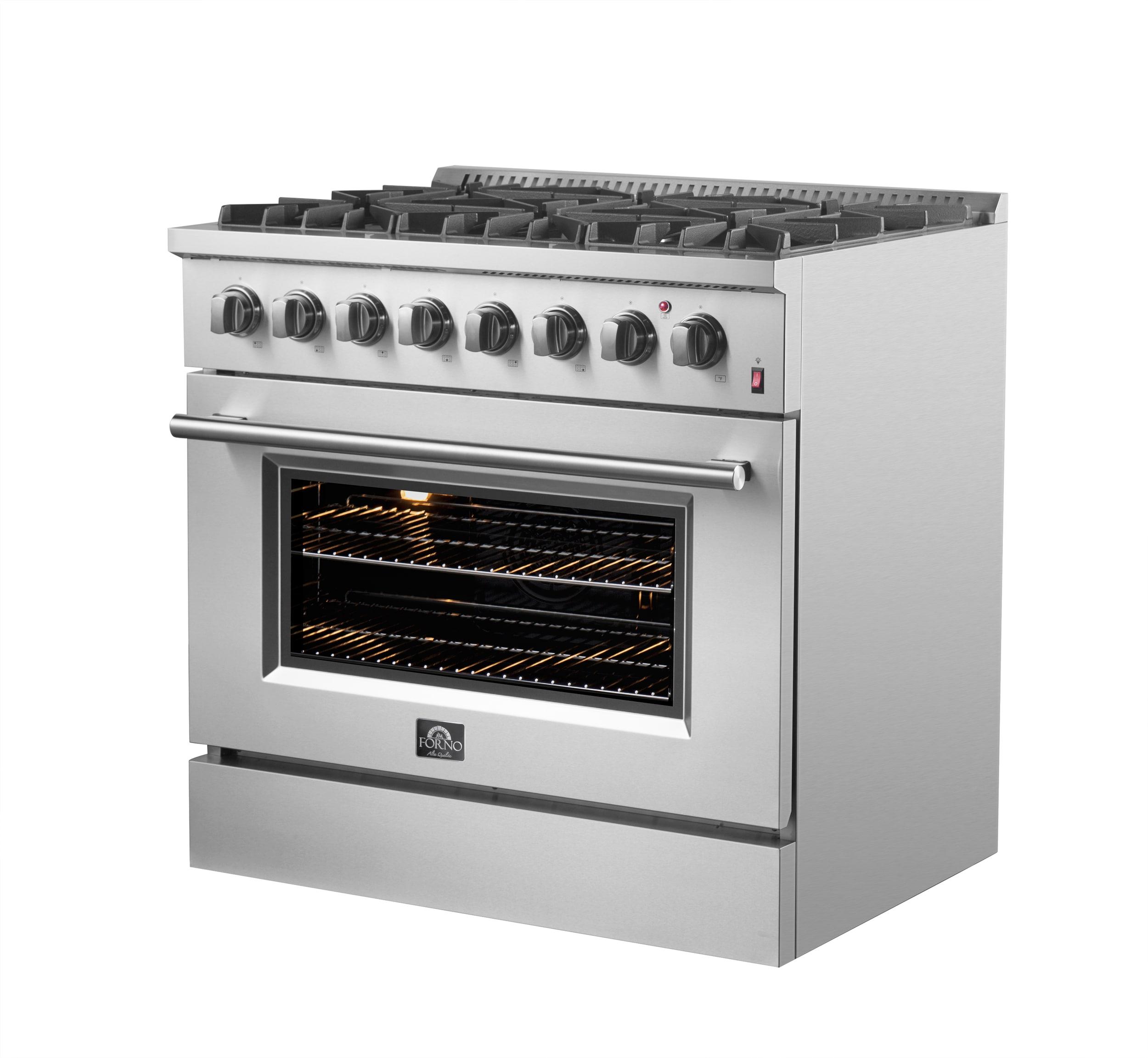 Marco 36-Inch Dual Fuel Range Stainless Steel, 6 Burners, 5.36 cu.ft. True Conve