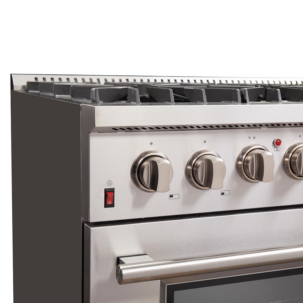 Galiano 36-inch Dual Fuel Range Stainless Steel, 6 Burners, 5.36 cu.ft. True Convection Oven