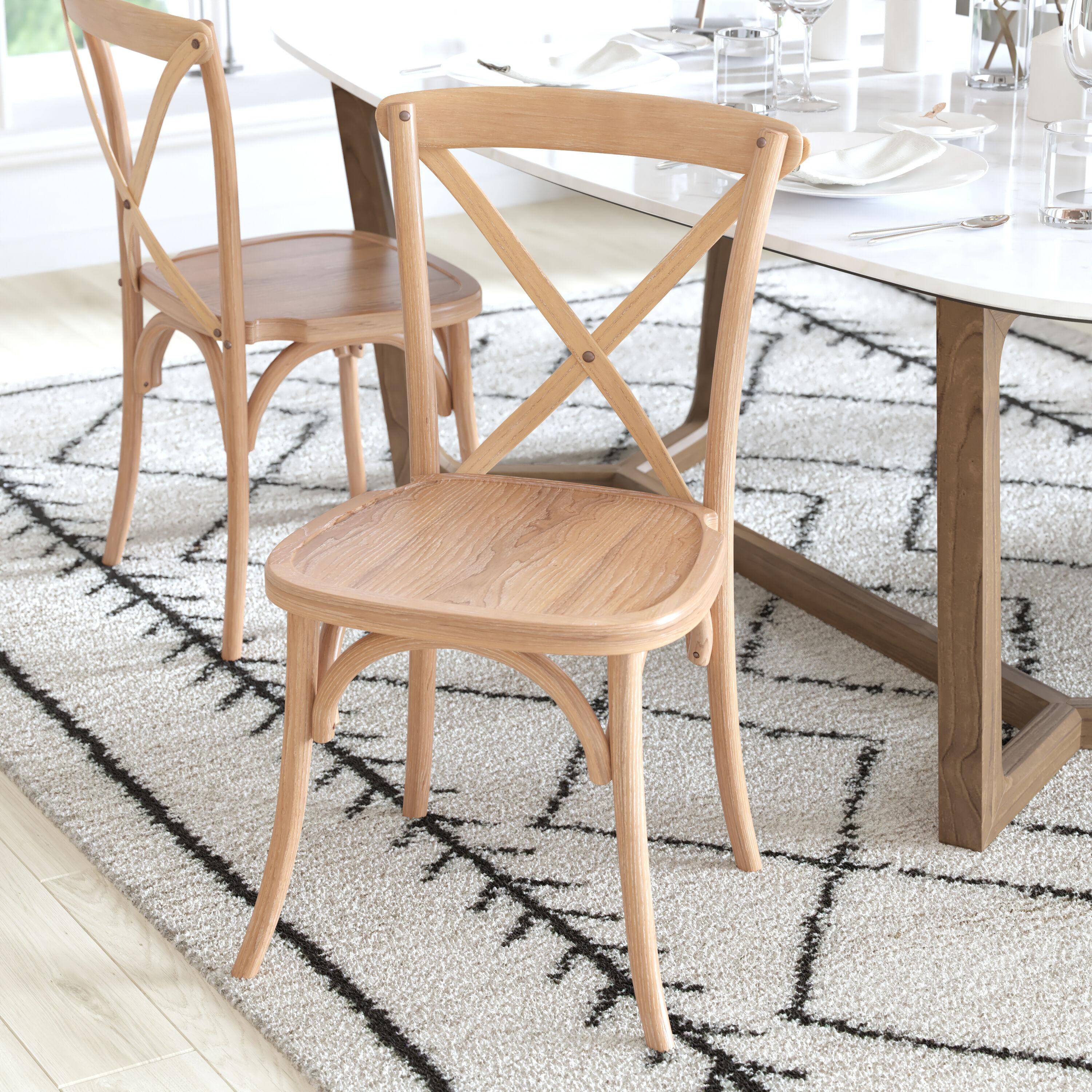 Flash Furniture Advantage Driftwood X-Back Chair