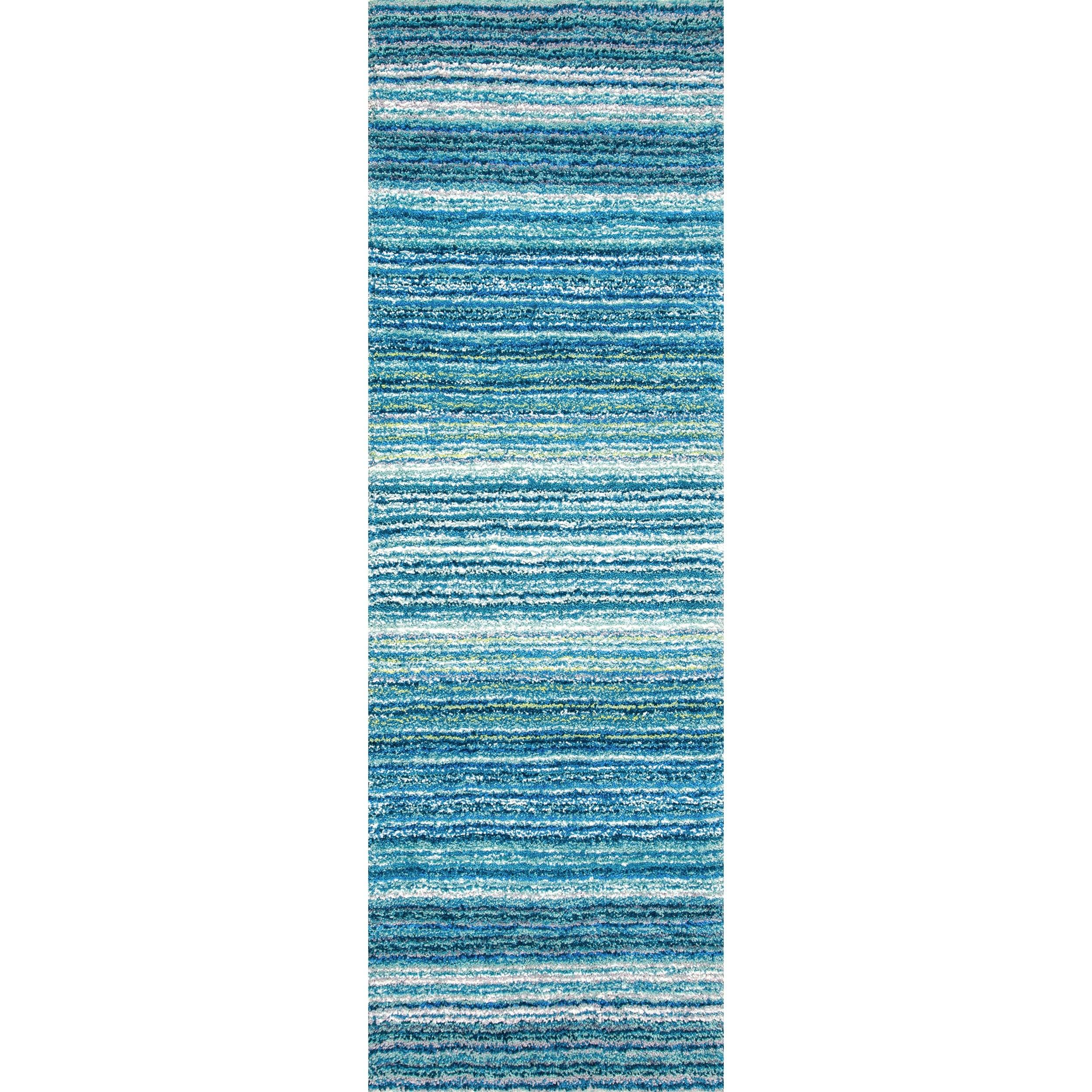 nuLOOM Classie Hand Tufted Shag Runner Rug, 2' 6" x 8', Sky Blue