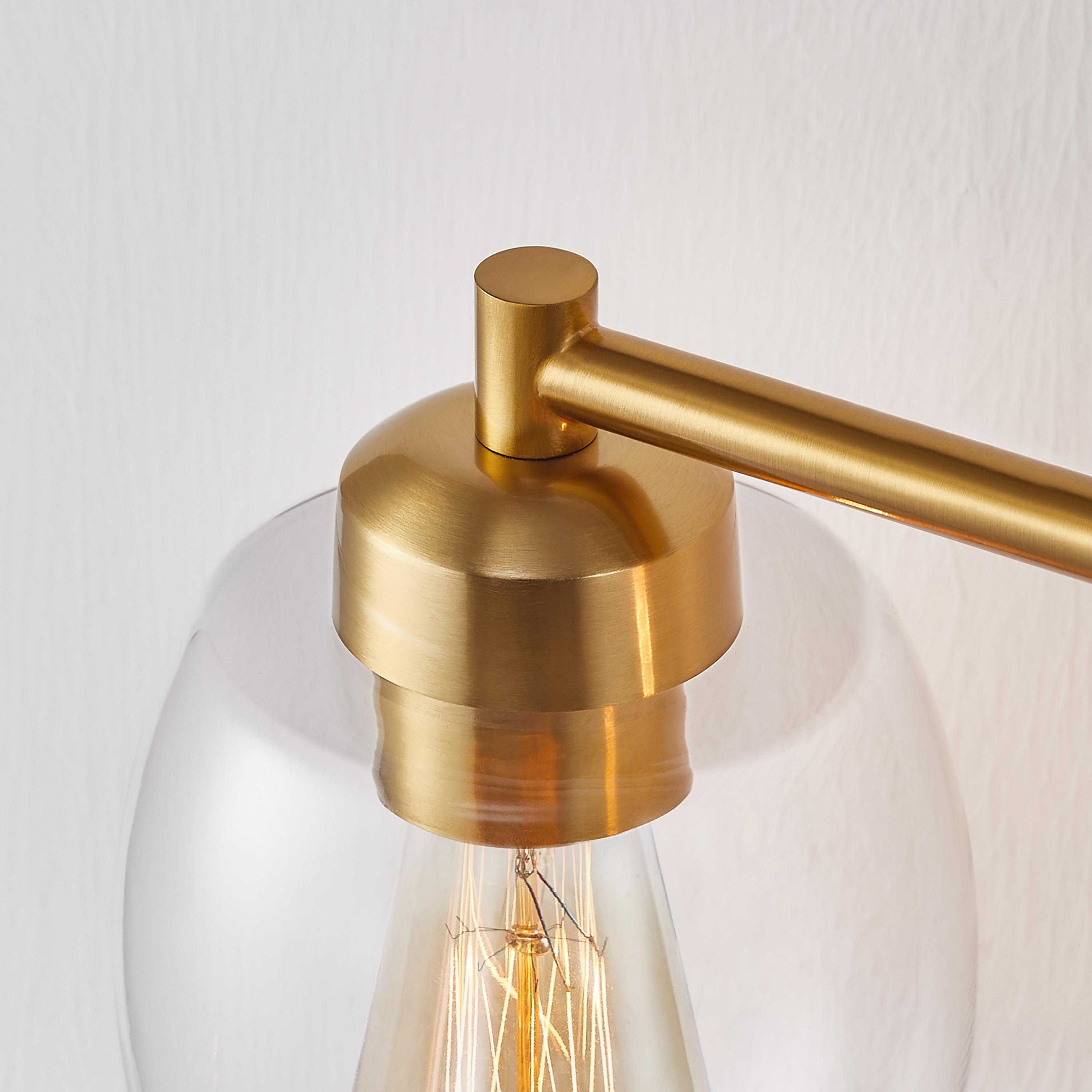 KAWOTI 4-Light Bathroom Light Fixtures, Antique Brass Vanity Wall Lamps over Mirror Bedroom Living Room Hallway