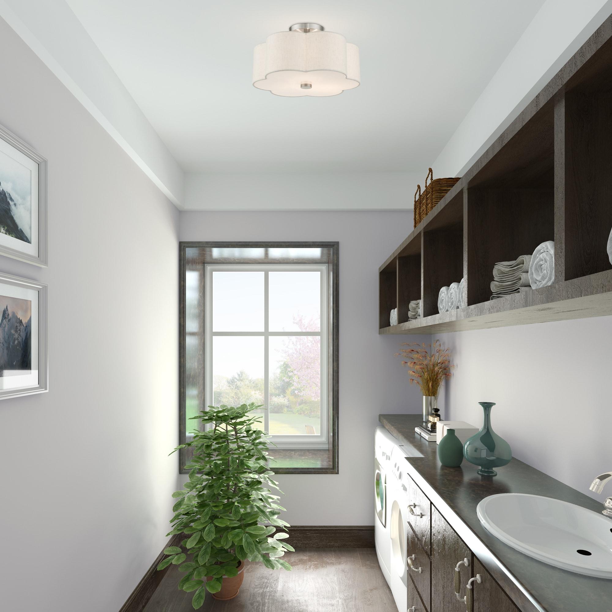 Livex Lighting Solstice 3 - Light Semi-Flush Mount in  Brushed Nickel