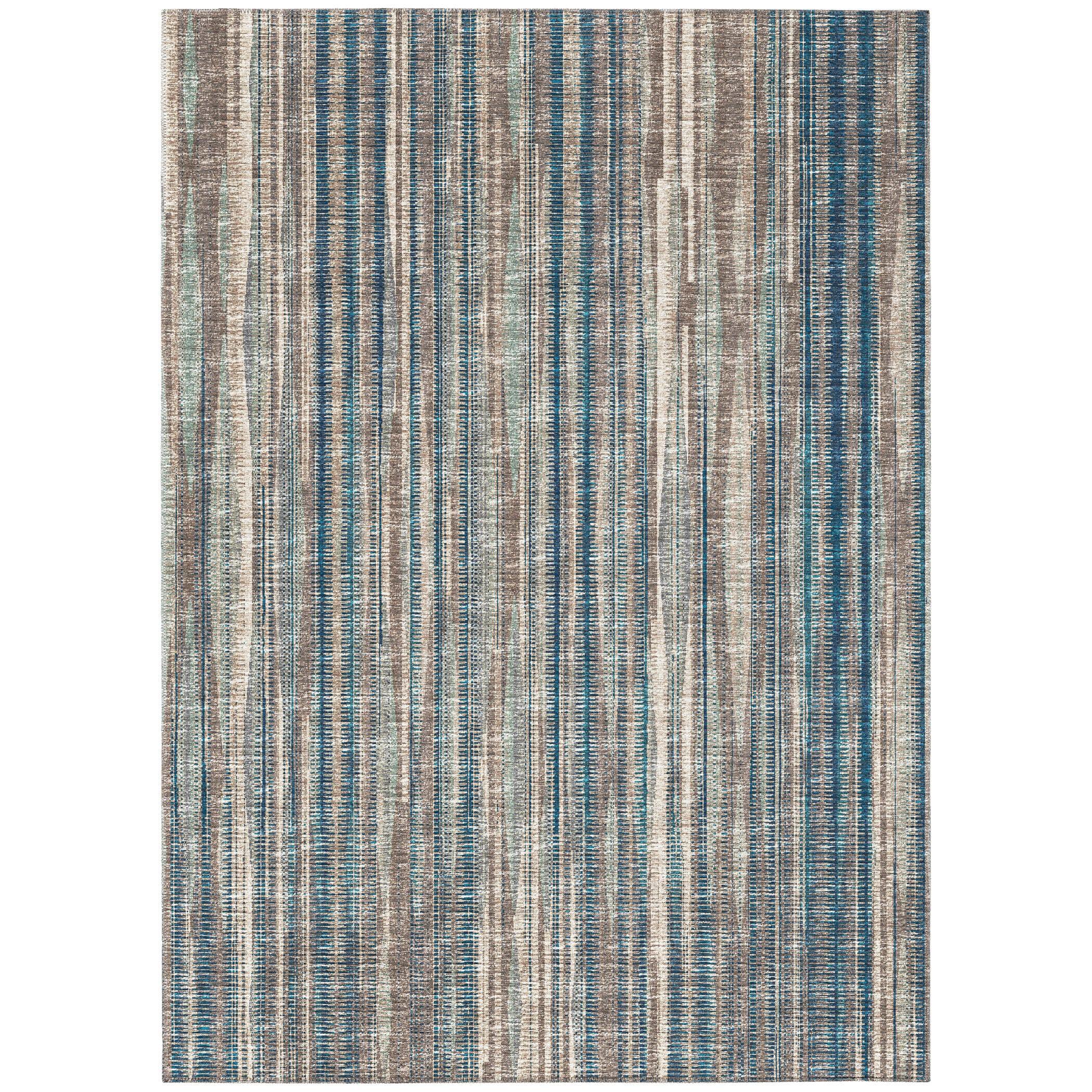 Addison Rugs Indoor/Outdoor Waverly Modern Stripes Washable Rug 3' x 5' - Earth