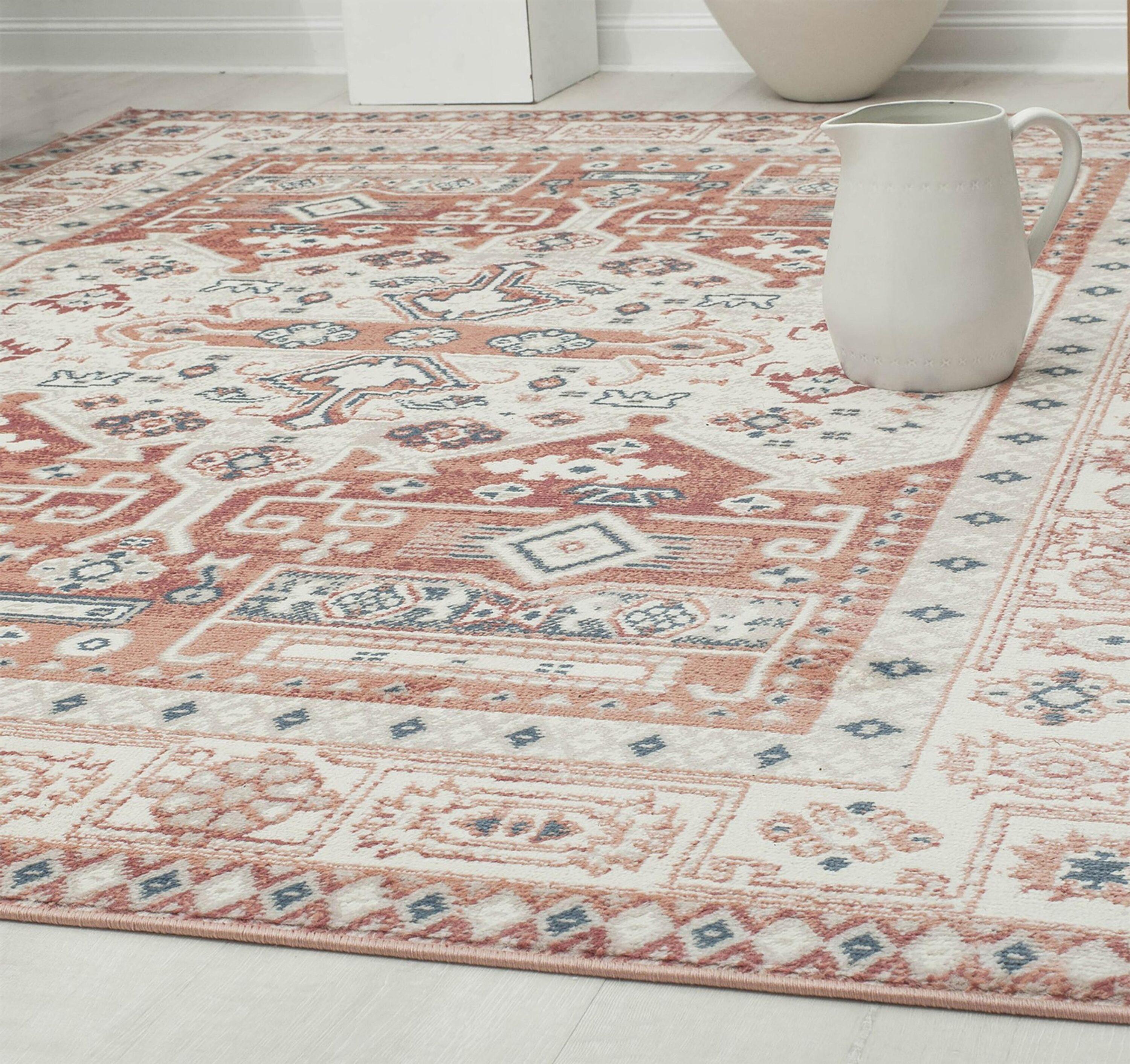 Rugs America Gallagher GL60A Sangria Koti Vintage Transitional Orange Area Rug for Dining Room Rug Neutral Rug Living Room Rug Kitchen, 2'6"x4'