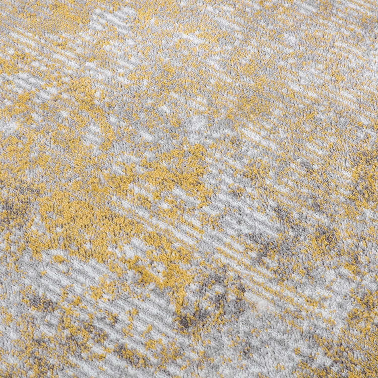 World Rug Gallery Modern Abstract Whispers Area Rug - YELLOW 5'x7'