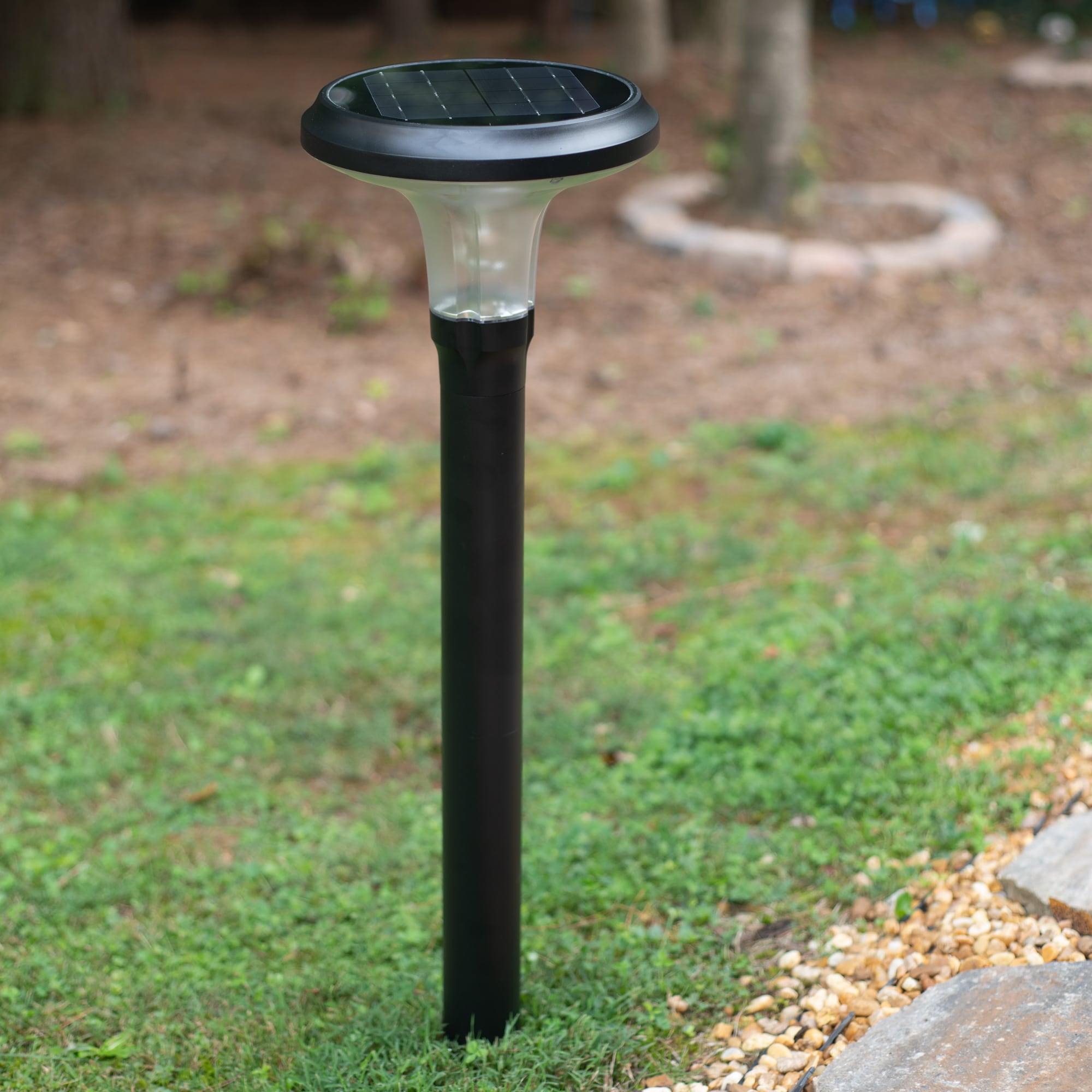 Vantage Solar Commercial Graded Black Warm White LED Pathway Bollard Light