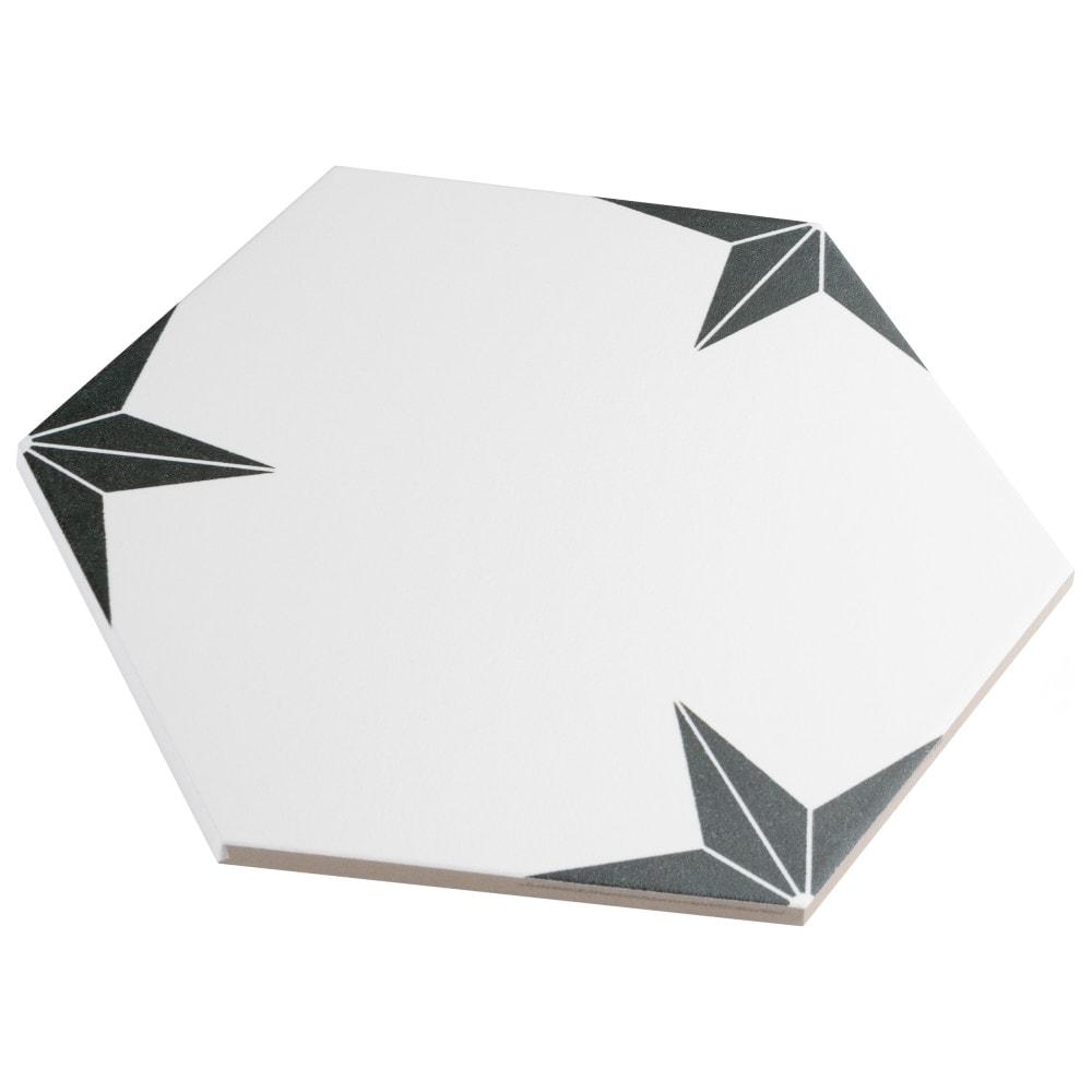 Stella Hex 9" x 10" Porcelain Patterned Wall & Floor Tile
