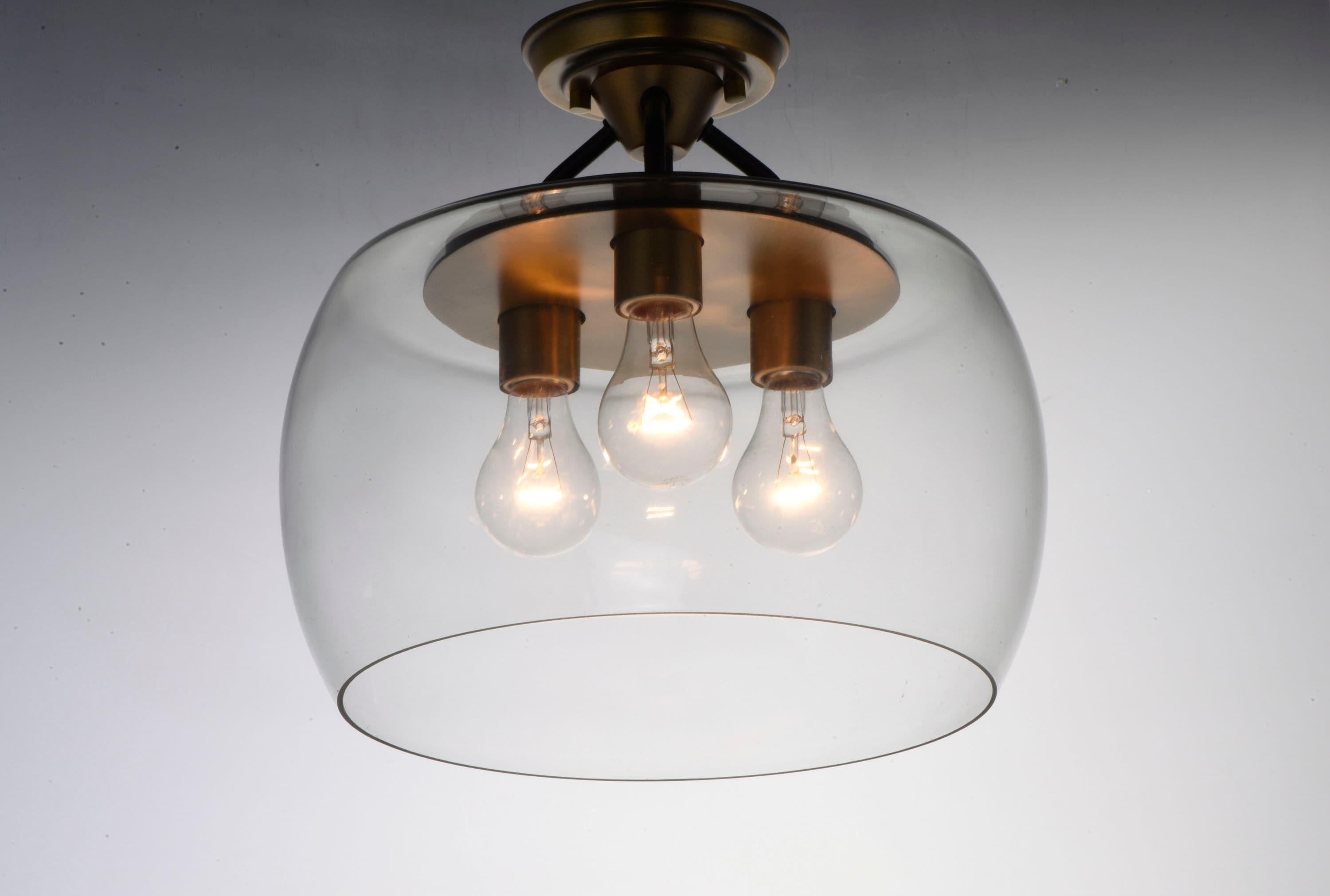 Maxim Lighting Goblet 3 - Light Semi-Flush Mount in  Bronze/Antique Brass