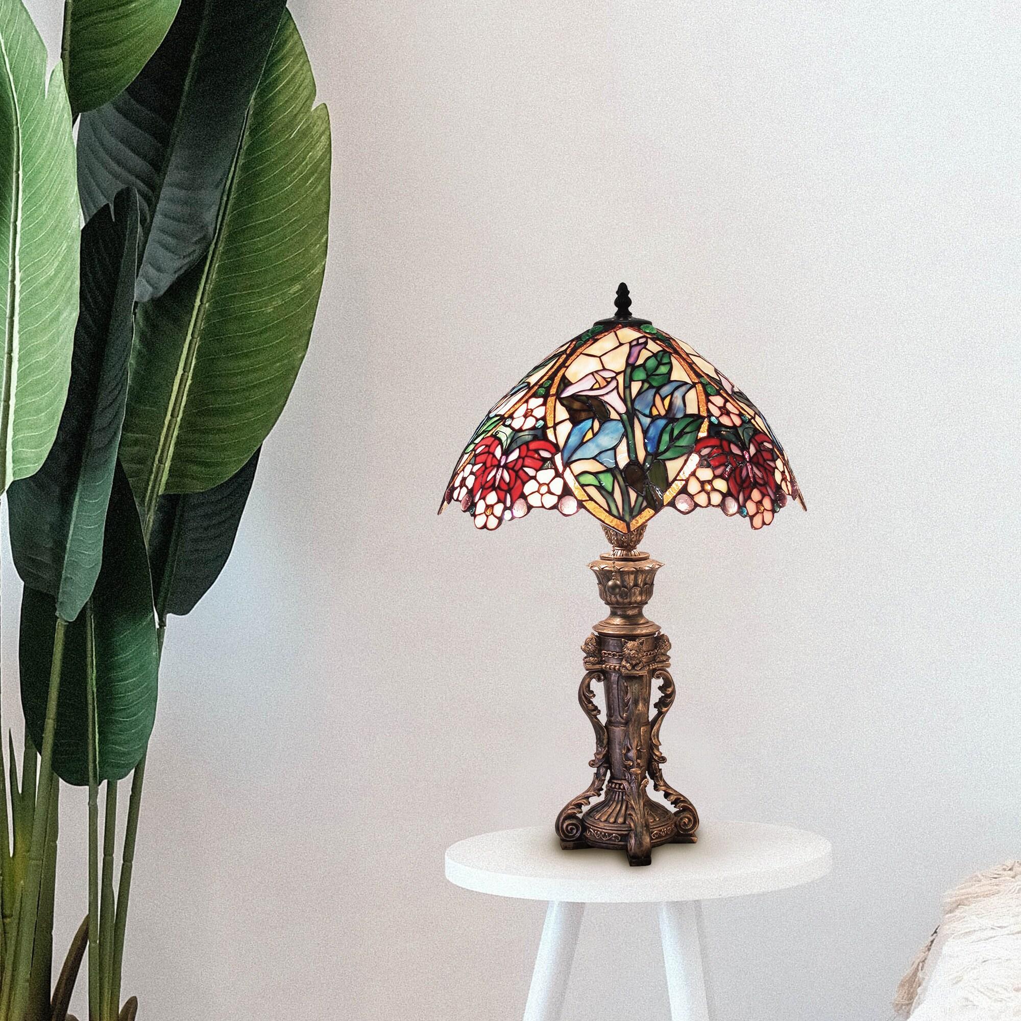 Tiffany Style Flower Design Table Lamp