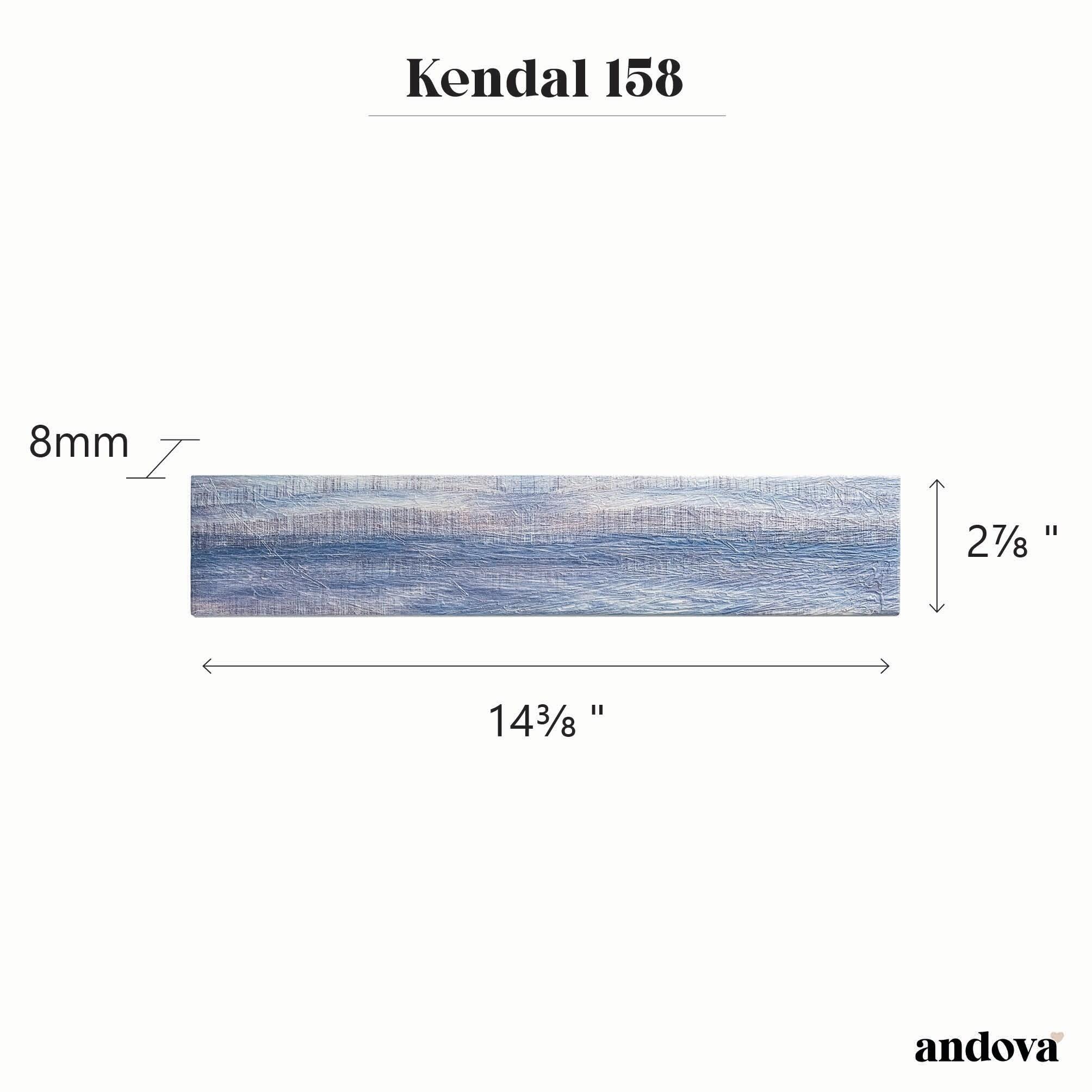 Kendel 3'' x 14'' Glass Subway Kitchen Backsplash and Shower Wall Tile
