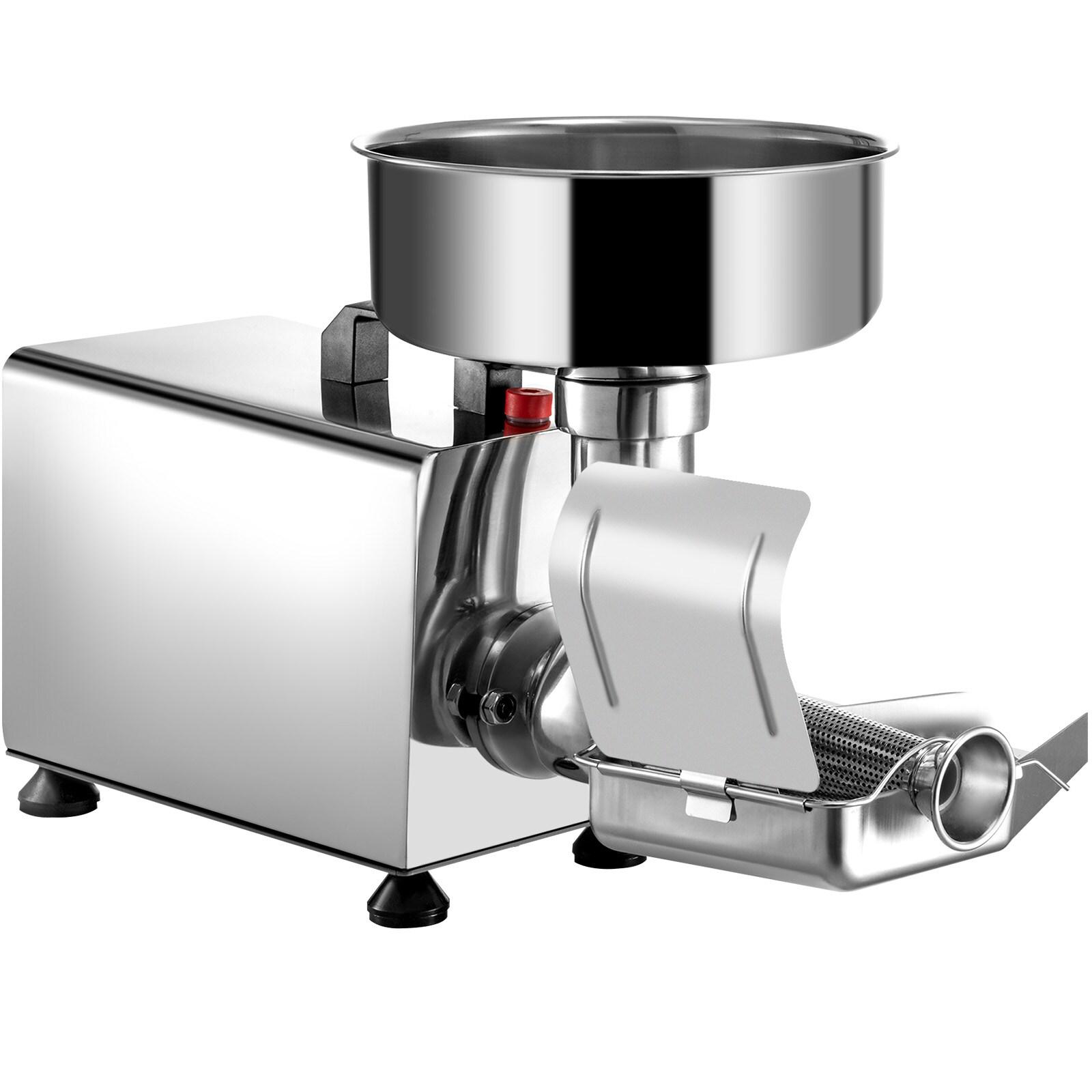 Stellweilan Tessberg 110V Electric Tomato Strainer 370W Commercial Grade Tomato Milling Machine Stainless Steel Tomato Press and Strainer 90-160 Kg/H Pure Copper Motor Food Strainer and Sauce Maker