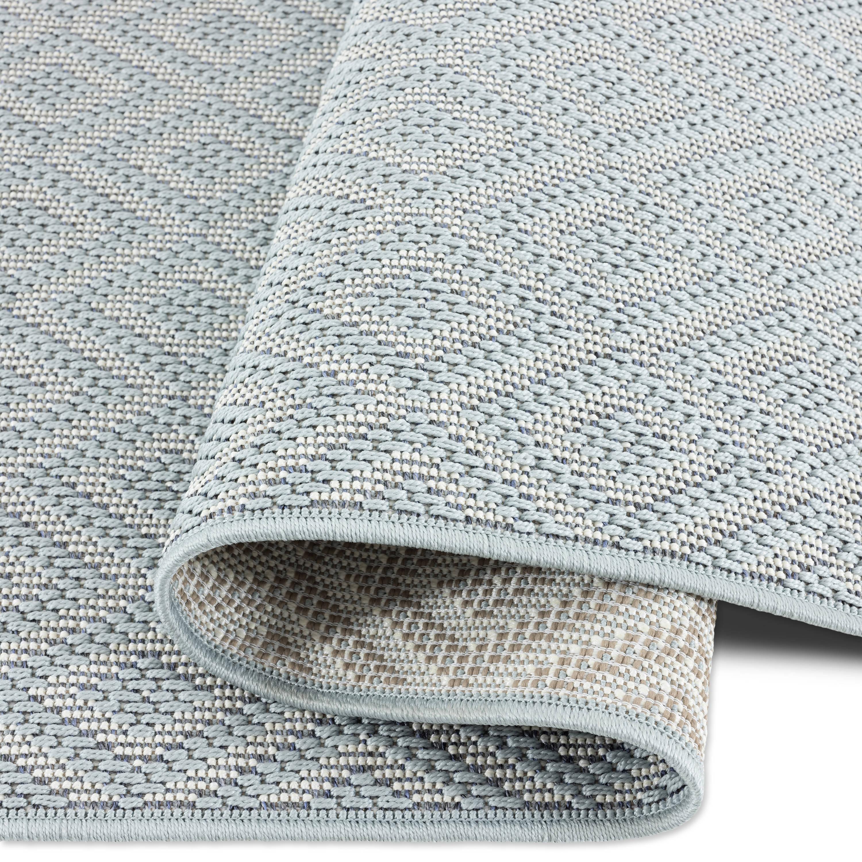 7'10" x 10'2" Tripoli Lydia Indoor/Outdoor Rug Blue/Cream - Home Dynamix: UV & Stain Resistant, Woven