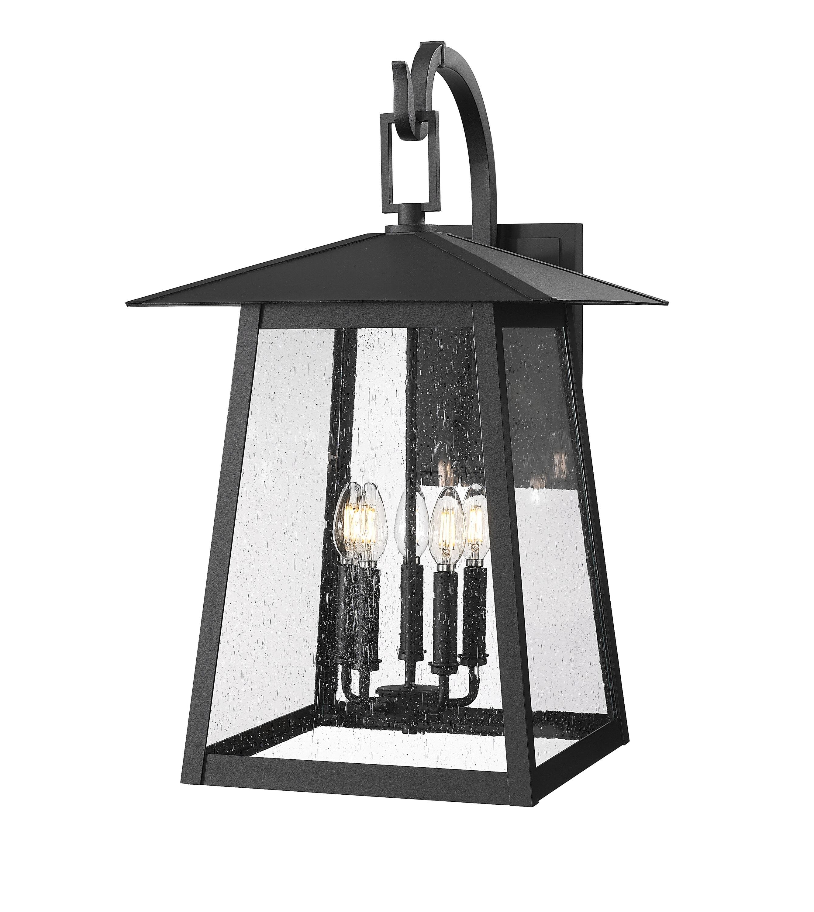 Rainer 5 Light Outdoor Wall Light in Black