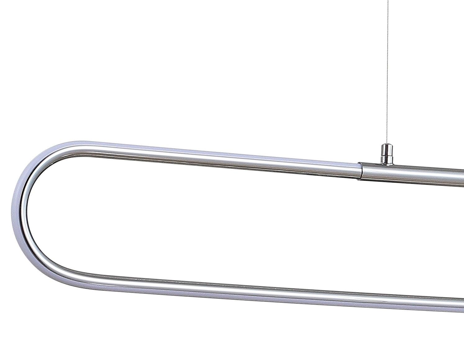 Ned 39" Dimmable Adjustable Integrated LED Metal Linear Pendant, Chrome
