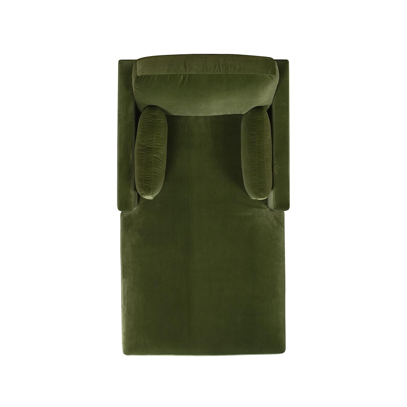 Jennifer Taylor Home Knox 65" Modern Farmhouse Performance Velvet Living Room Chaise Lounge Chair in Olive Green
