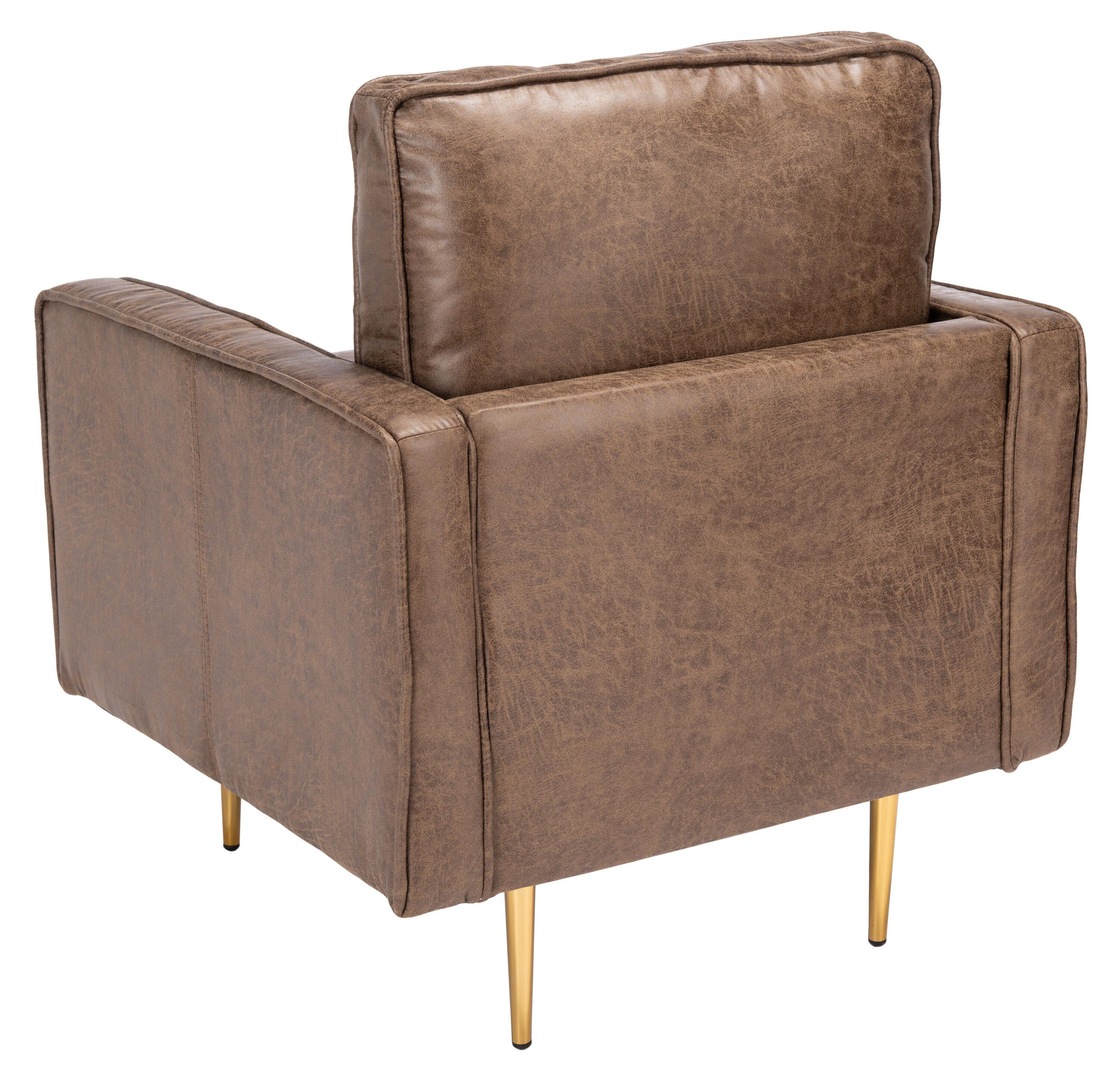 Paityn Accent Chair - ACH2000 - Brown/Gold - Safavieh