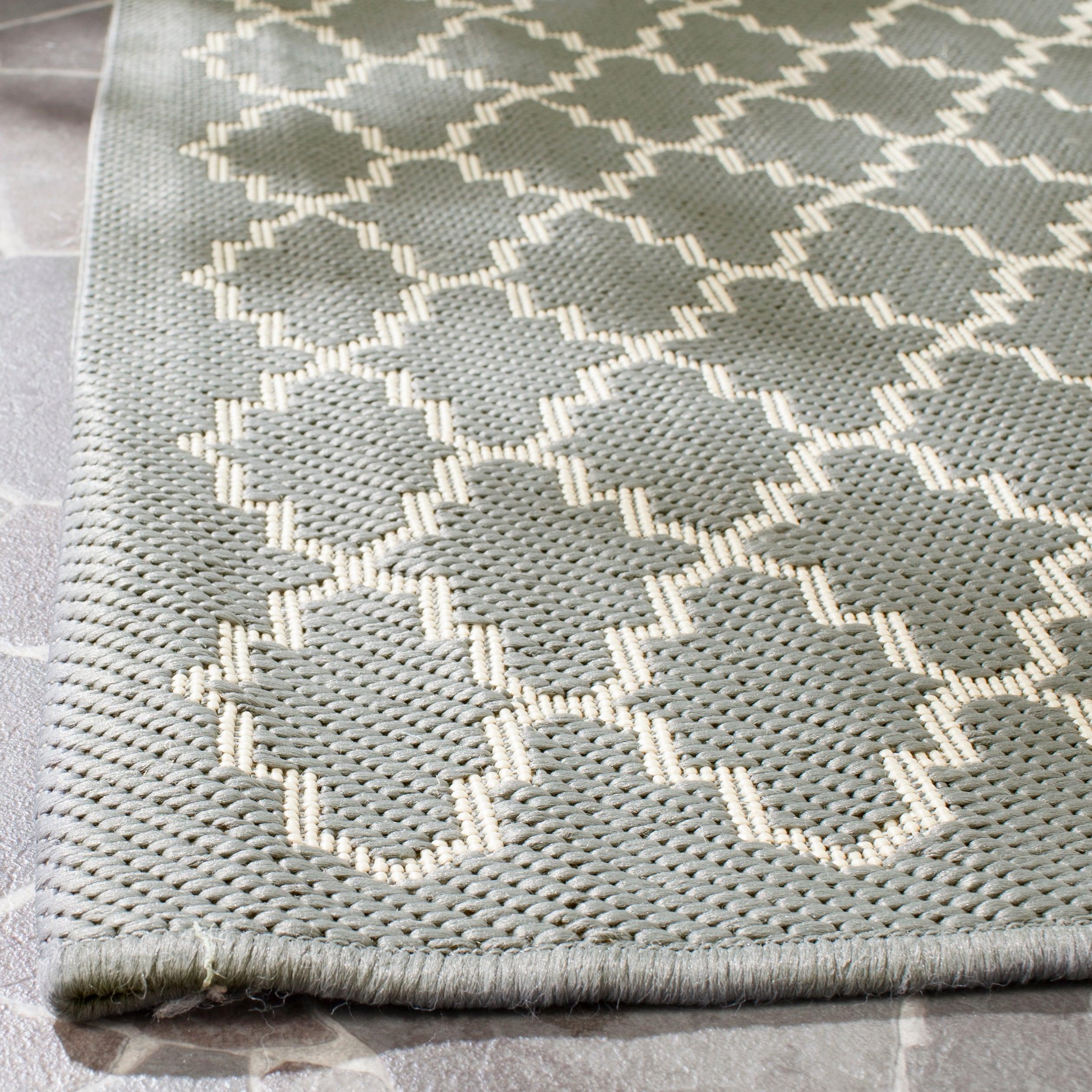 Courtyard CY6919 Power Loomed Indoor and Outdoor Runner Rug - Anthracite/Beige - 2'3"x22' - Safavieh
