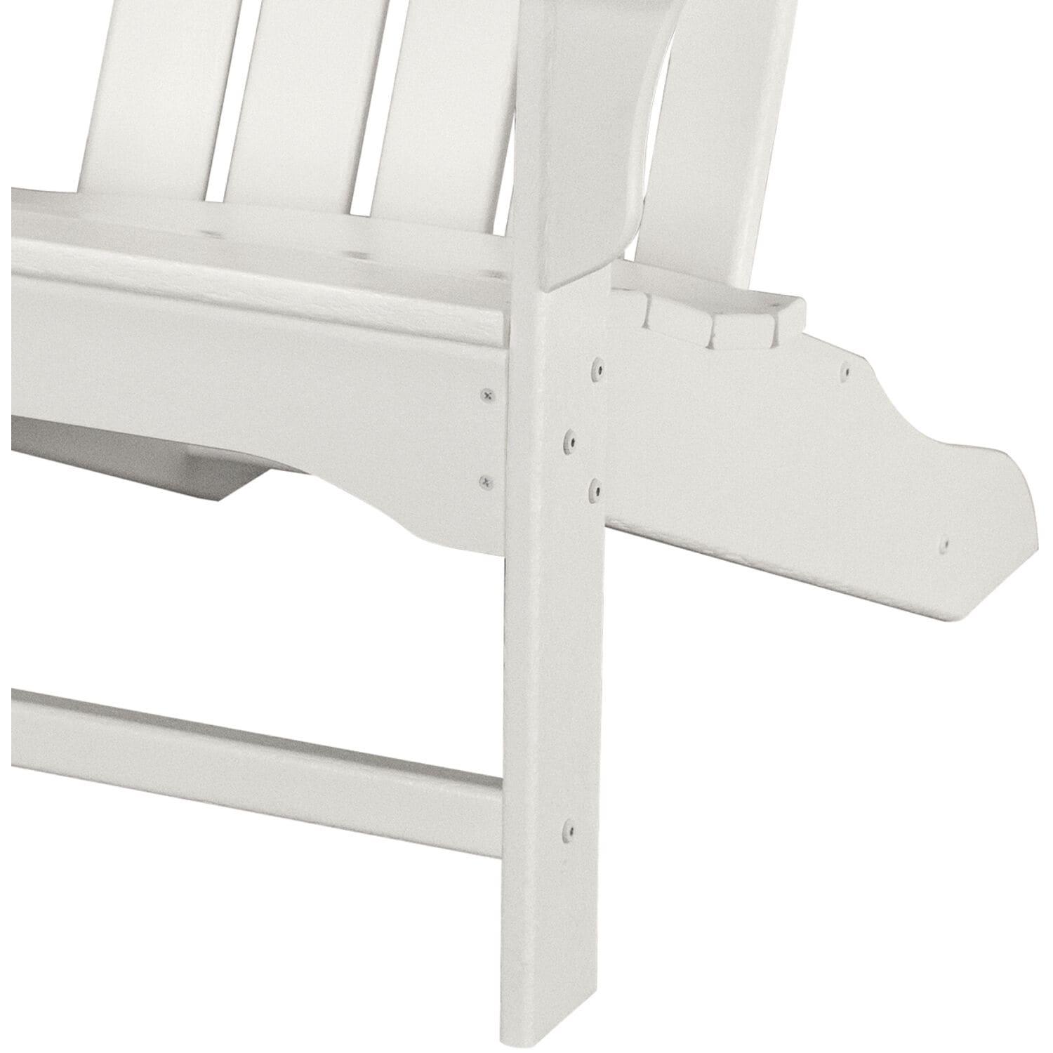 Hanover Outdoor Furniture All-Weather Contoured Adirondack Chair, White