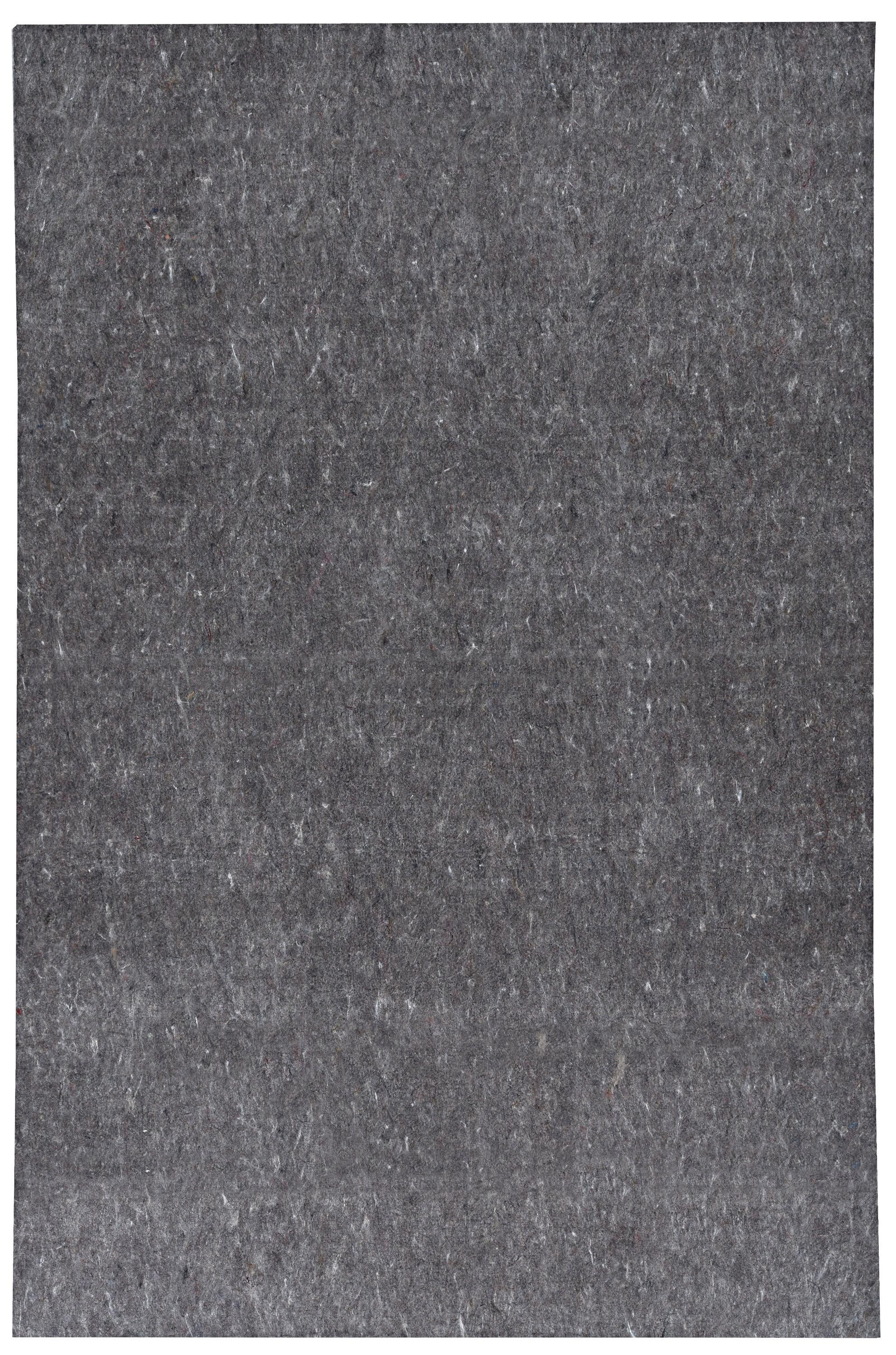 Premier Plush 4' x 6' Grey Felt Rug Pad with Rubber Backing