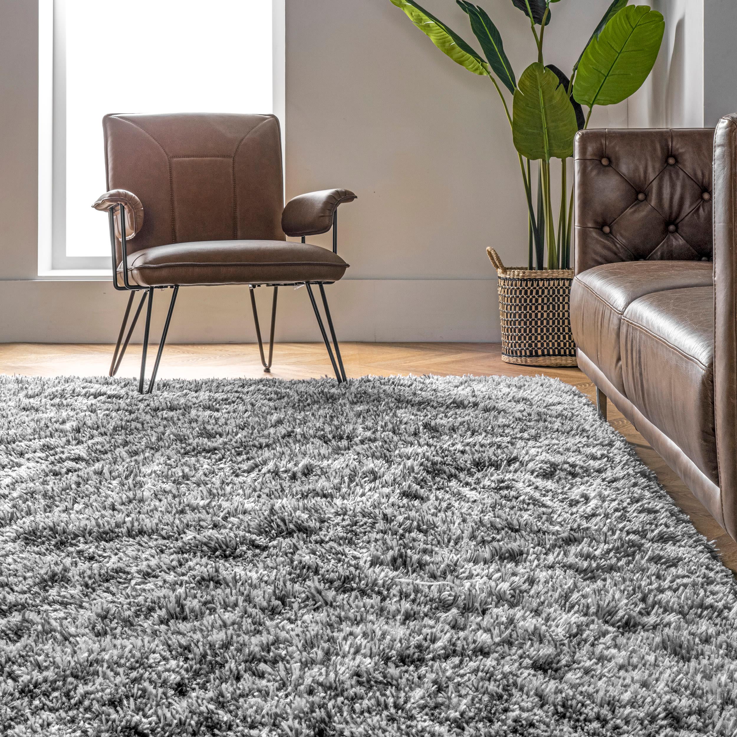3'x5' Hand Tufted Kristan Shag Area Rug Gray - nuLOOM: Modern High Pile Rectangle, Indoor Polyester Rug