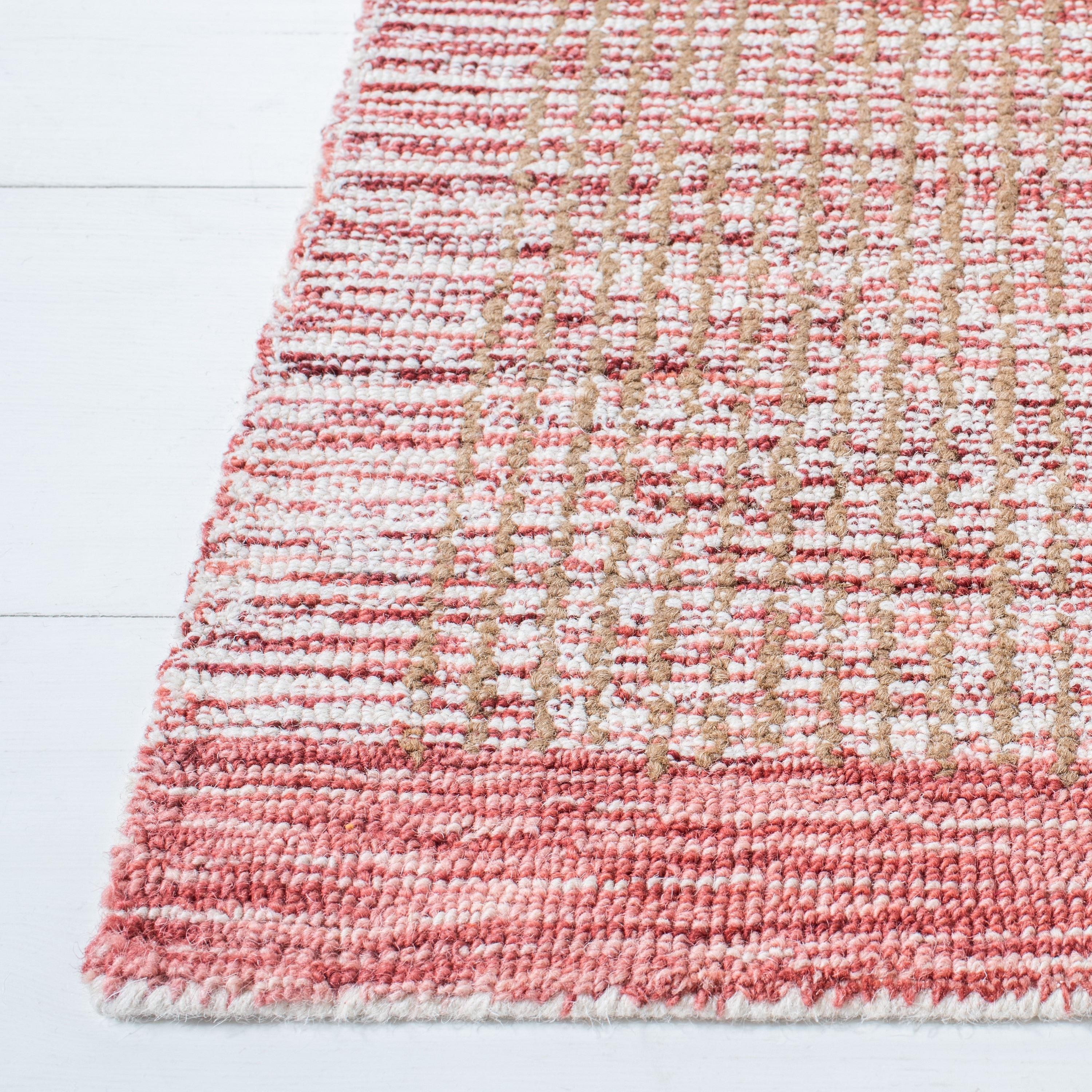 Metro MET151 Hand Tufted Indoor Area Rug - Ivory/Red - 4'x6' - Safavieh