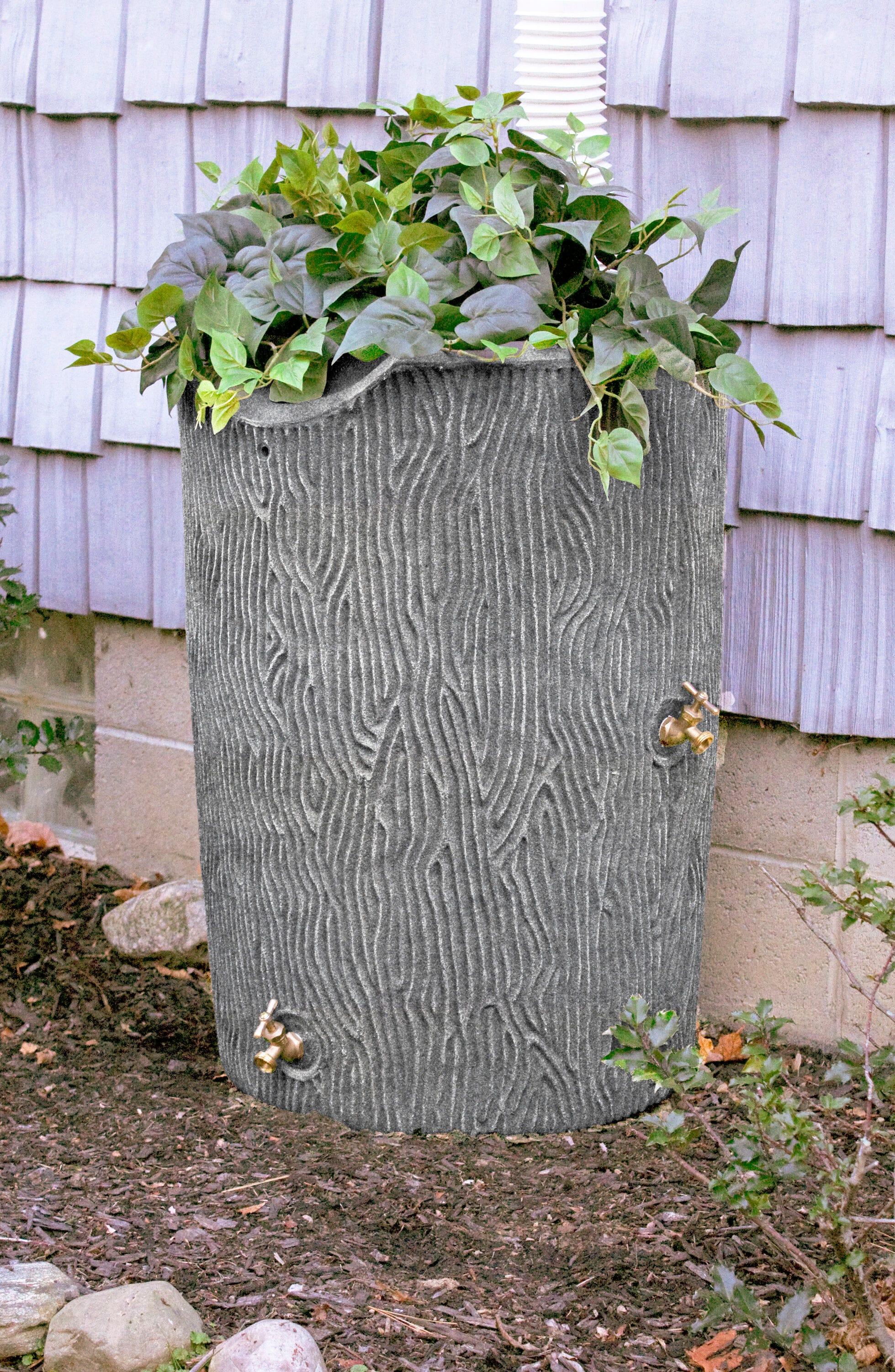 Good Ideas Good Ideas 50 Gallons Plastic Drainable Dual Overflow Planter Rain Barrel