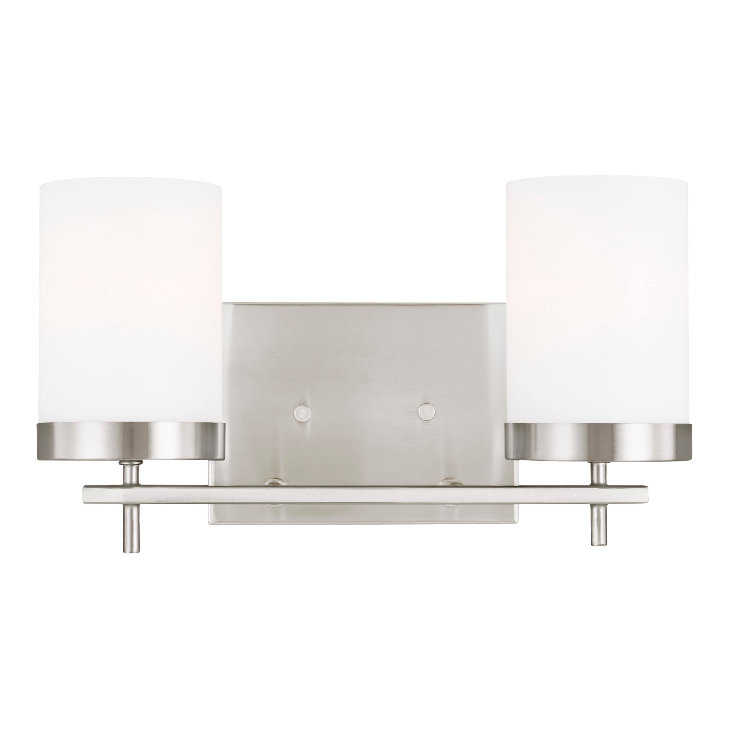 Sean Lavin Brushed Nickel Cylinder 2-Light Vanity Sconce