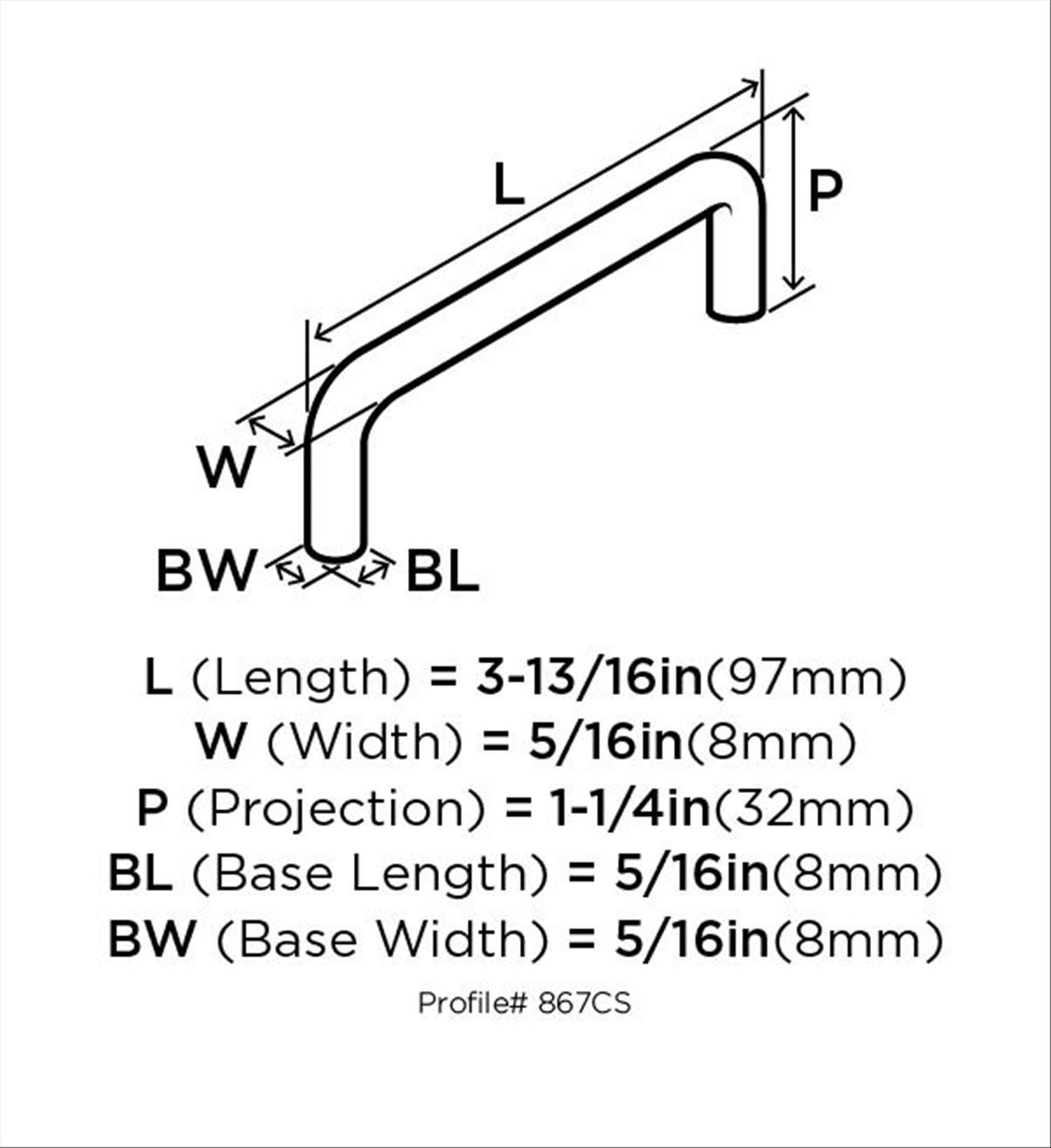 Brushed Nickel 4-Inch Cabinet Bar Pull with Mounting Hardware