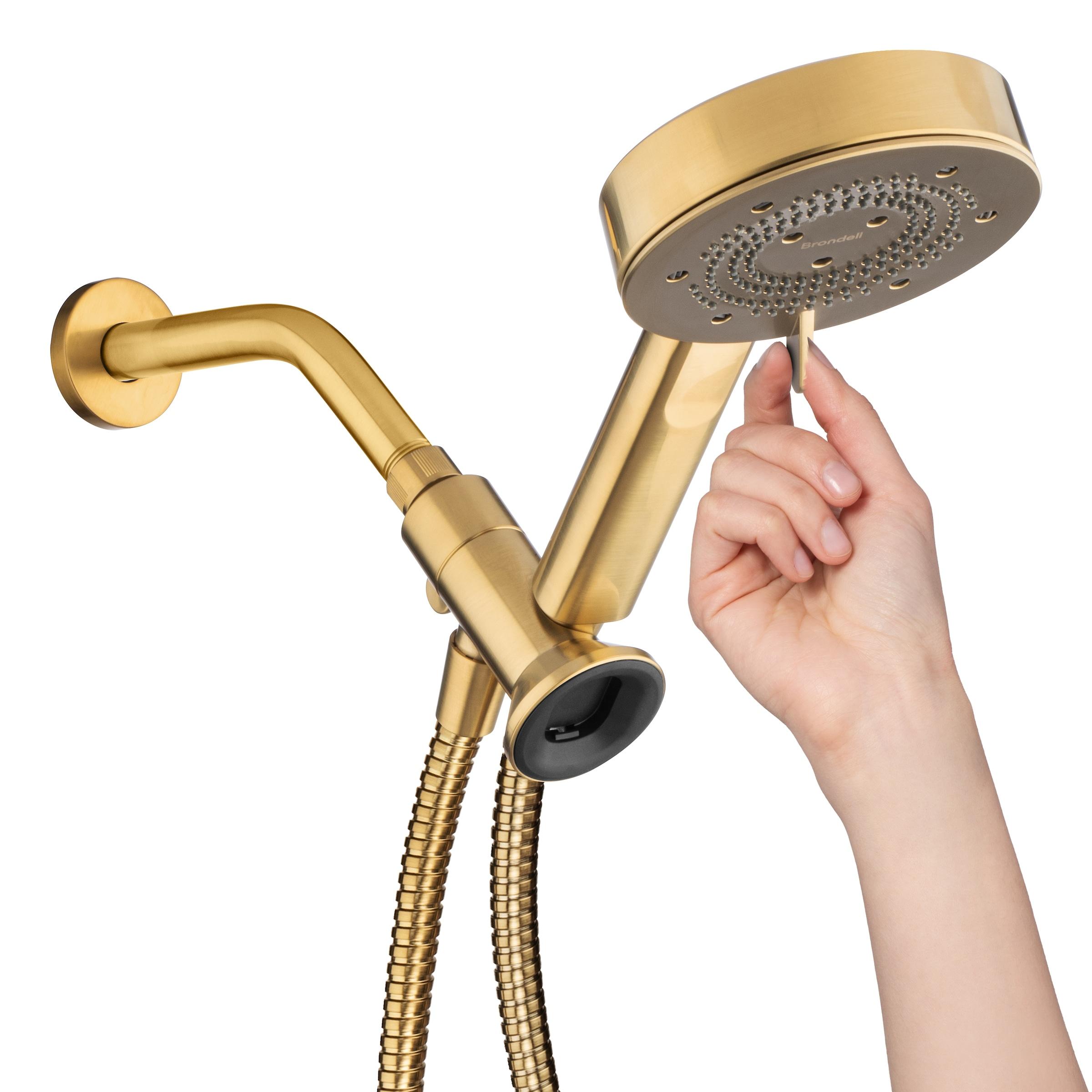 Matte Gold Stainless Steel Handheld Wall Mounted Shower Head