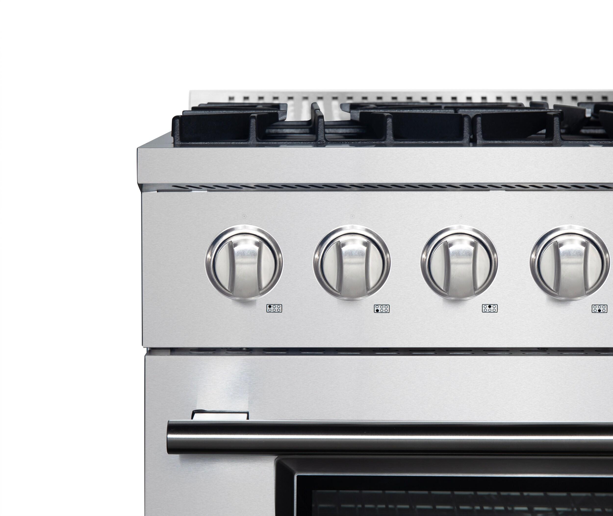 Marco 36-Inch Dual Fuel Range Stainless Steel, 6 Burners, 5.36 cu.ft. True Conve