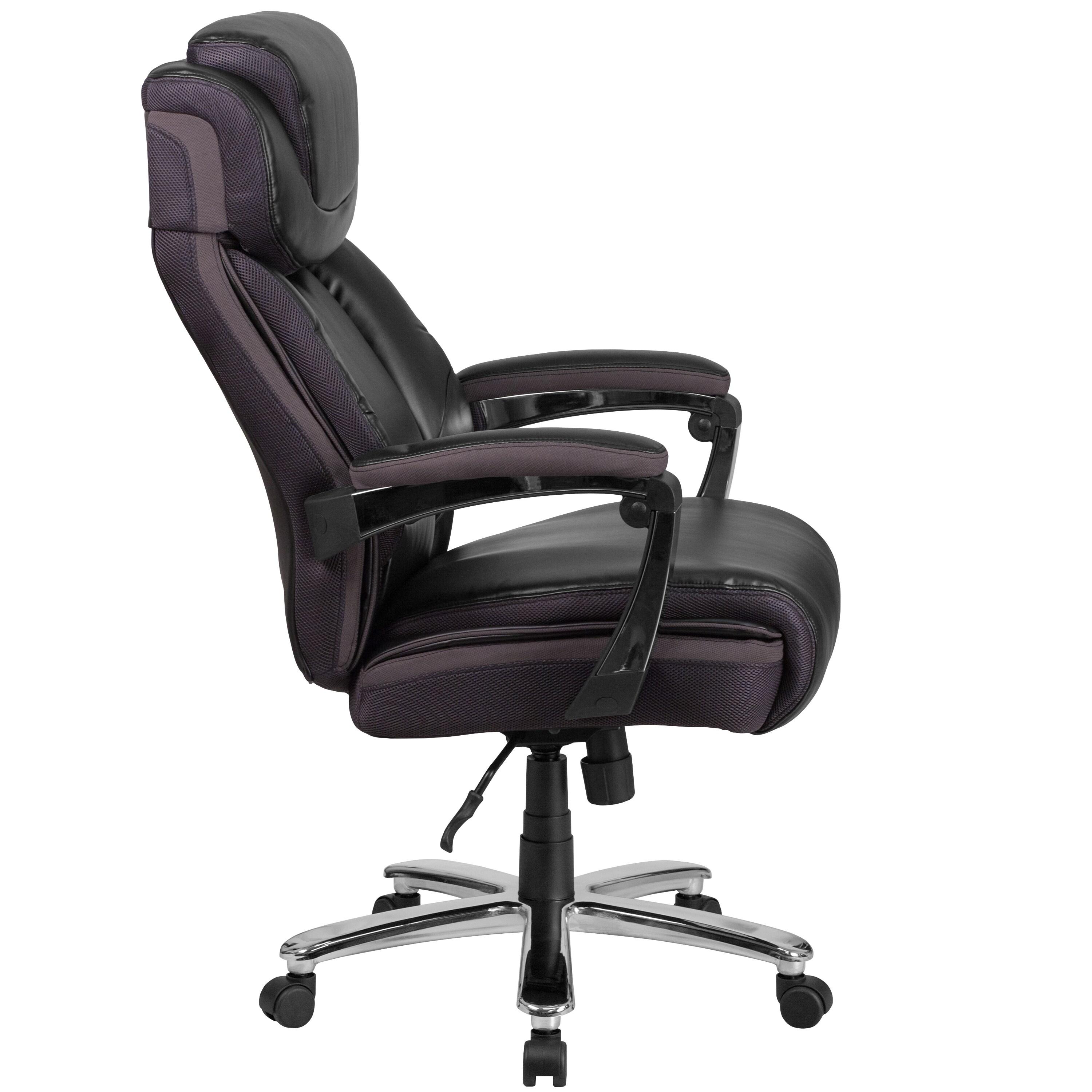Flash Furniture Esmeralda Big & Tall LeatherSoft Ergonomic Office Chair with Headrest and Armrests by Flash Furniture