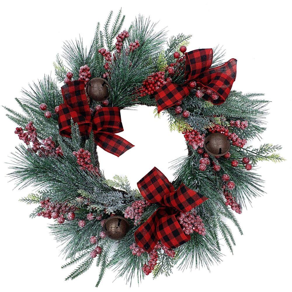 Christmas Wreath Handcrafted Faux 20'' Wreath