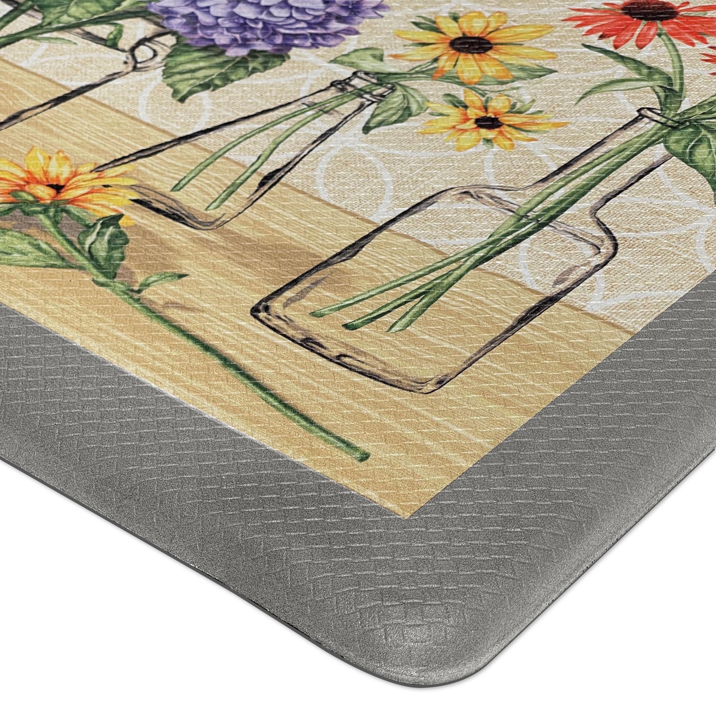 Achim Anti Fatigue Mat 18x30 - Garden Blooms, Multi-Color