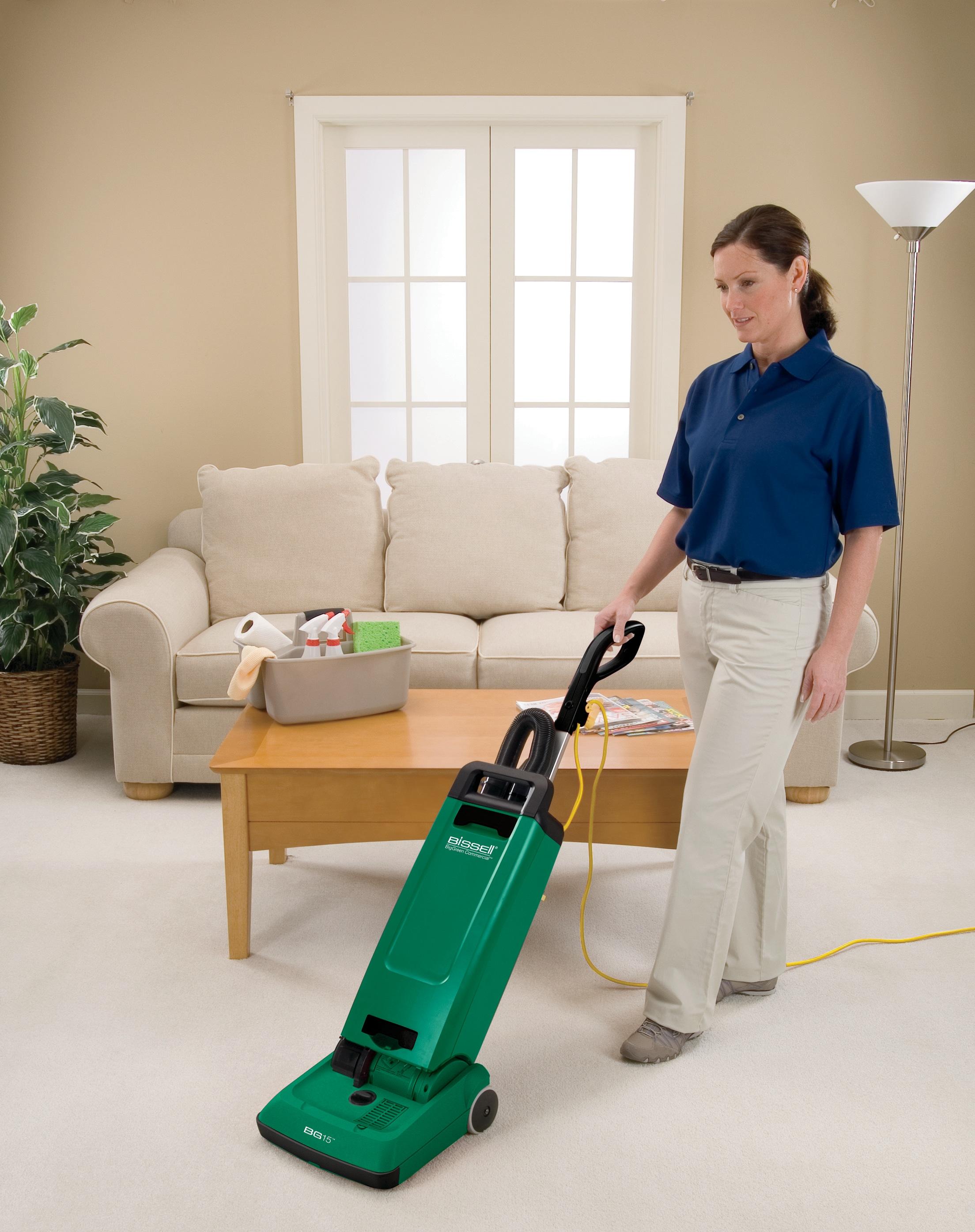 Bissell Commercial Upright Vacuum,105 cfm,12" CleaningPath BGUPRO12T