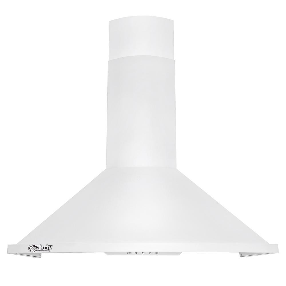 AKDY 30" Stainless Steel 343 CFM Convertible Wall Range Hood with Baffle Filter