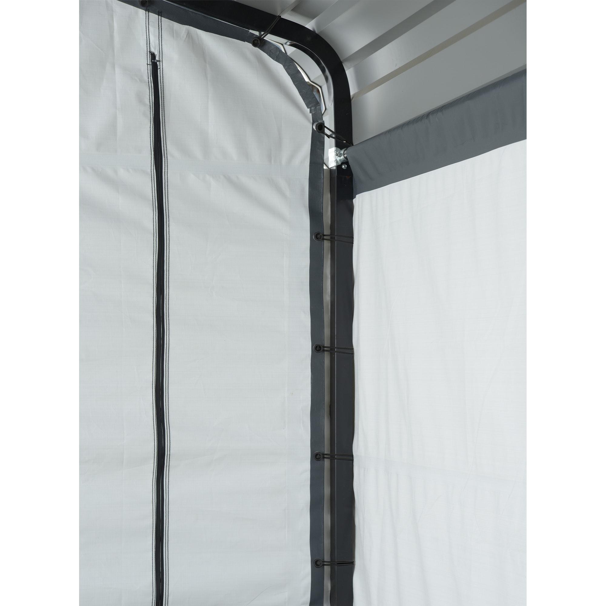 Arrow Arrow Gray Fabric Side Wall for Carport