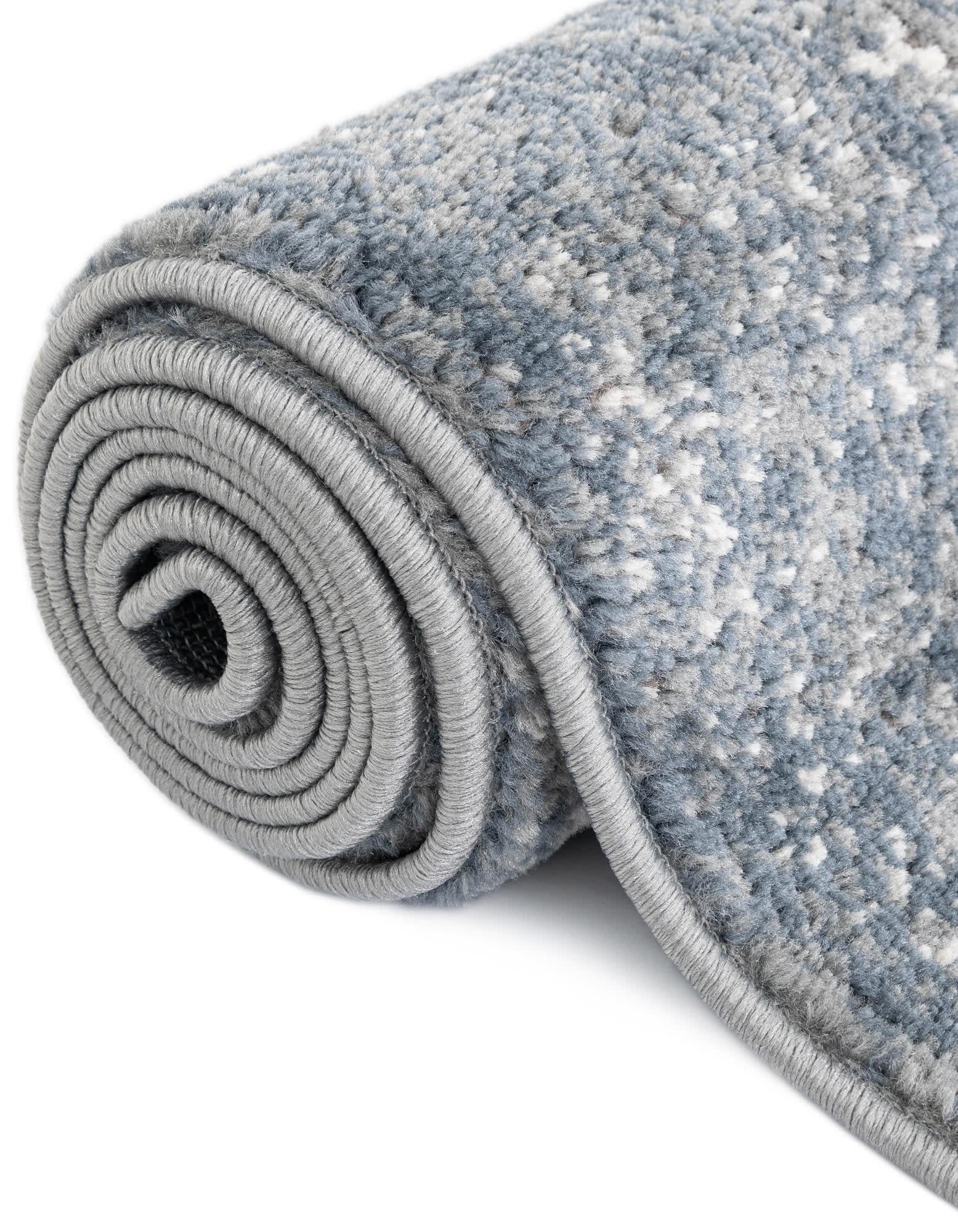 Unique Loom Portland Collection Area Rug - Woodburn (10' x 13' 1" Rectangle Blue/Ivory)