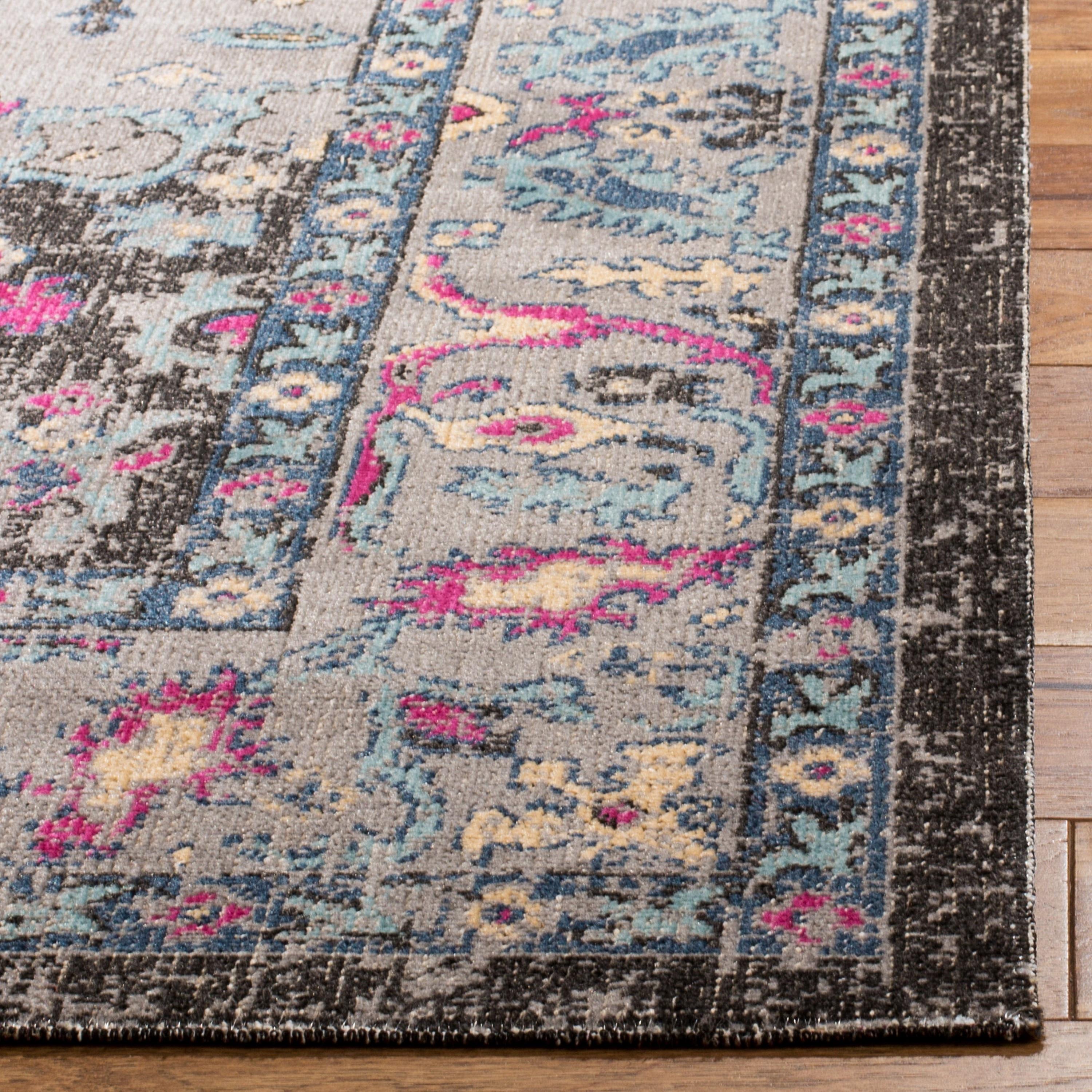 SAFAVIEH Artisan Blaze Oriental Area Rug, Light Grey/Black, 5'1" x 7'6"