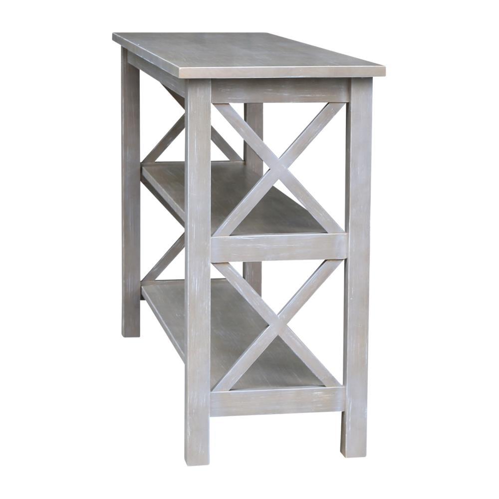 Hampton Console Table Washed Gray/Taupe - International Concepts: Solid Wood, Entryway, Foyer, Sofa Table