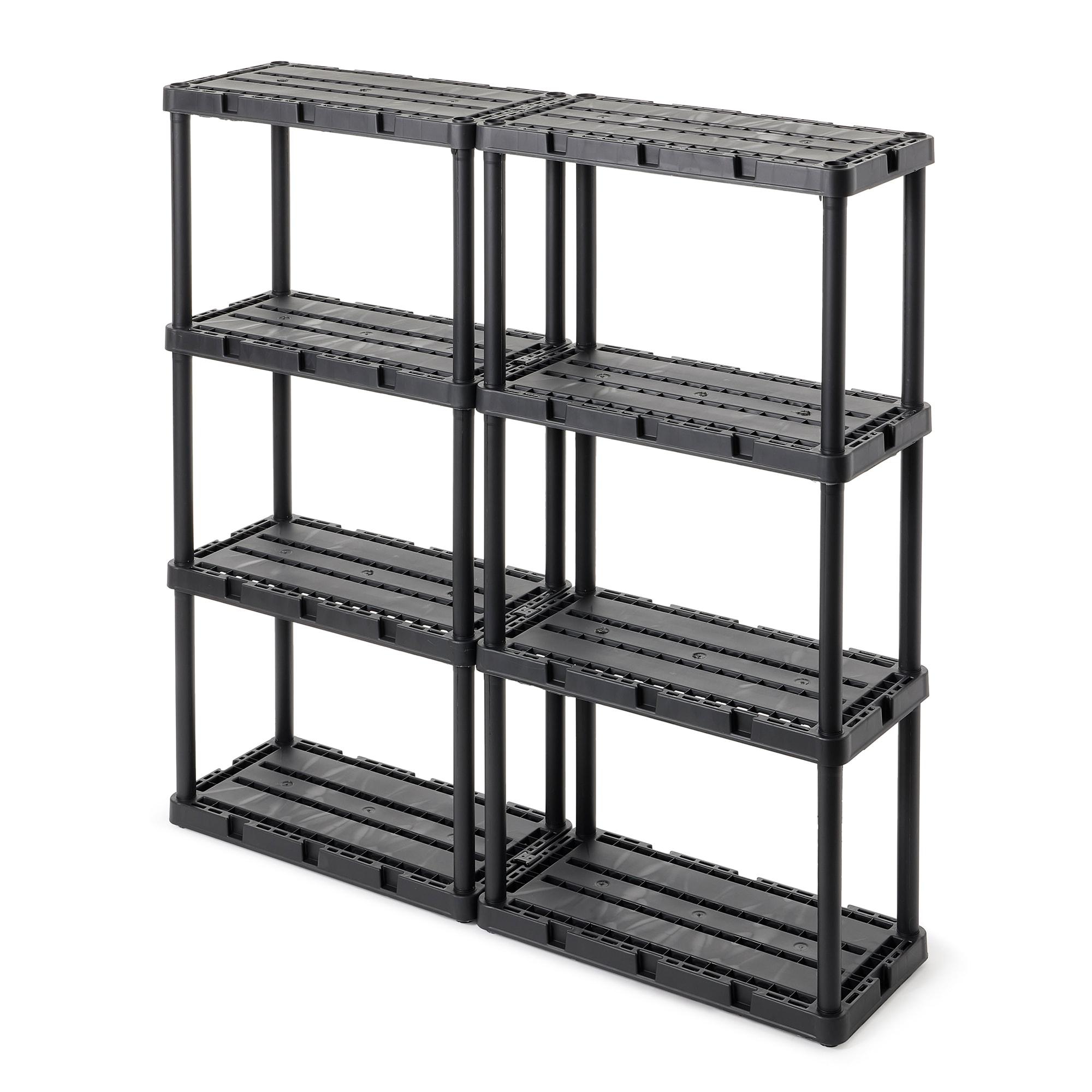 Gracious Living Gracious Living Knect A Shelf Light Fixed Storage 4 Shelf Shelving Unit (4 Pack) (Set of 4)