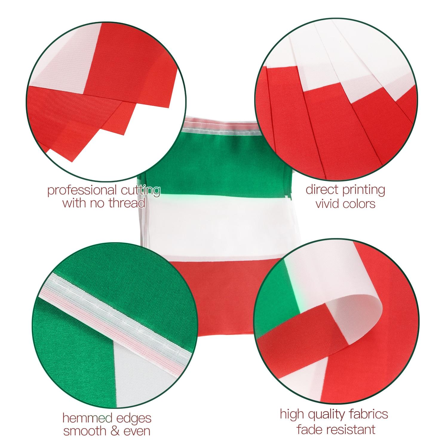 Anley Italy Italian Republic String Pennant Flags - Patriotic Events 2nd of June National Day Decoration Sports Bars - 33 Feet 38 Flags