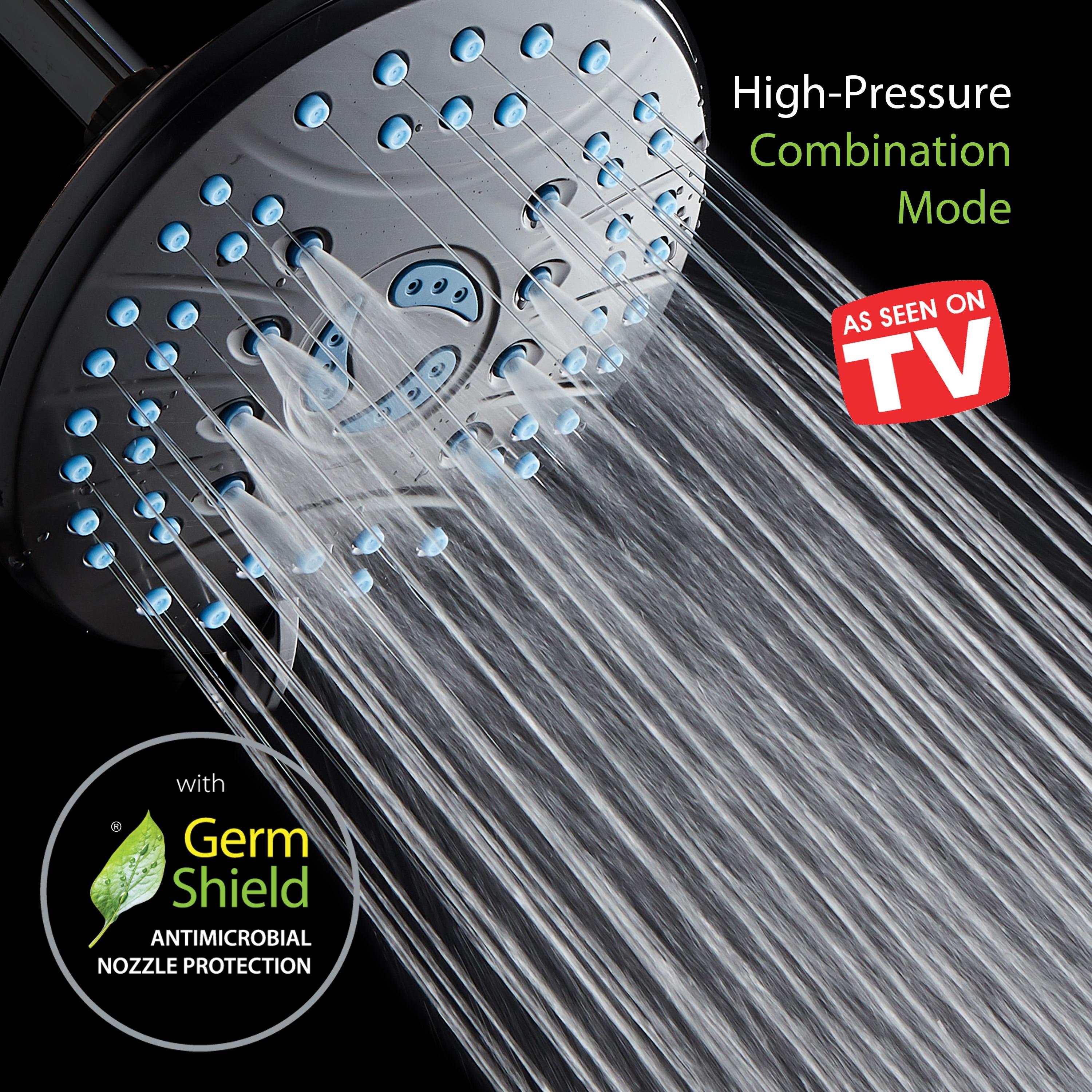 Bronze 7-Inch Round Rainfall Shower Head with 6 Settings