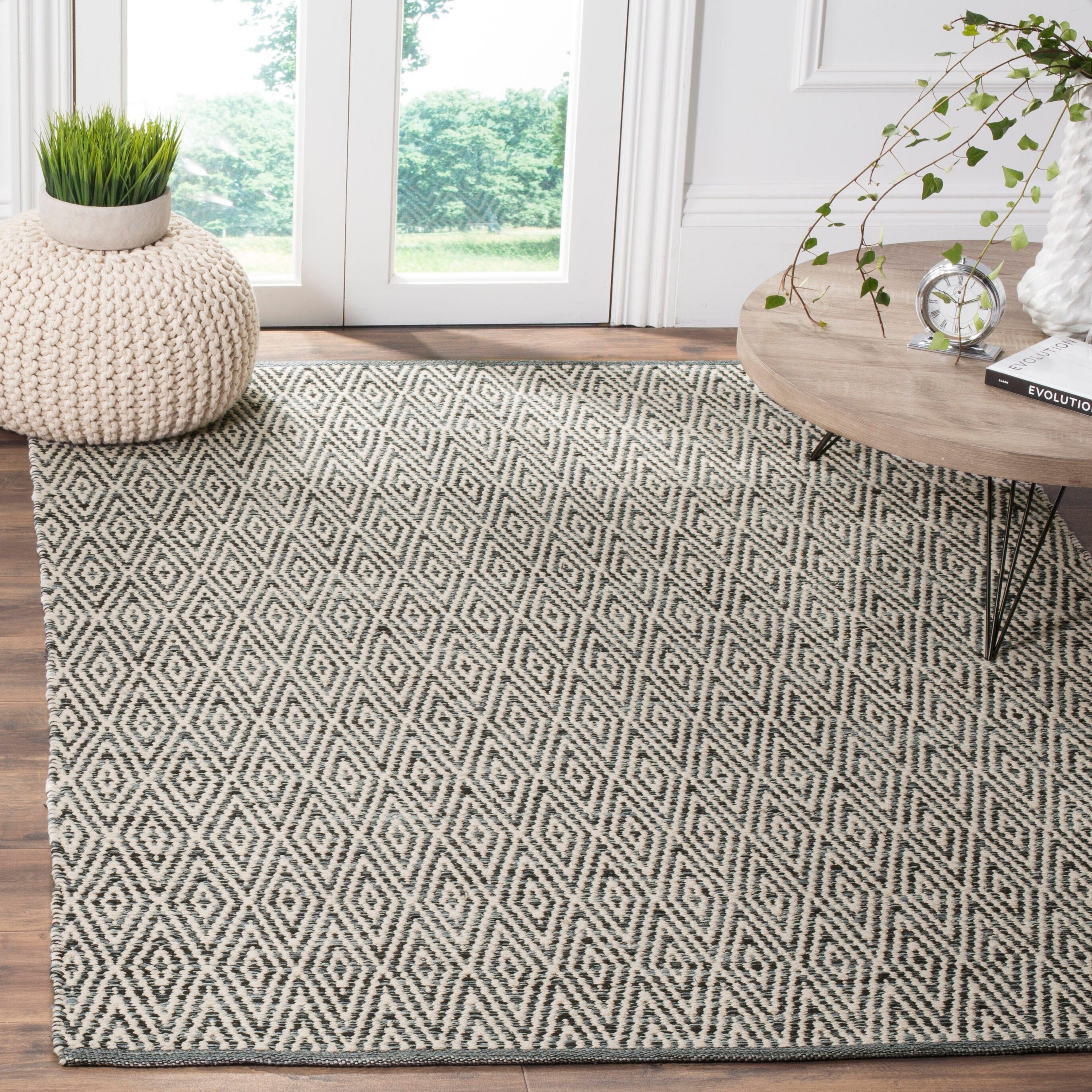 Montauk MTK414 Hand Woven Indoor Area Rug - Ivory/Dark Grey - 10'x14' - Safavieh