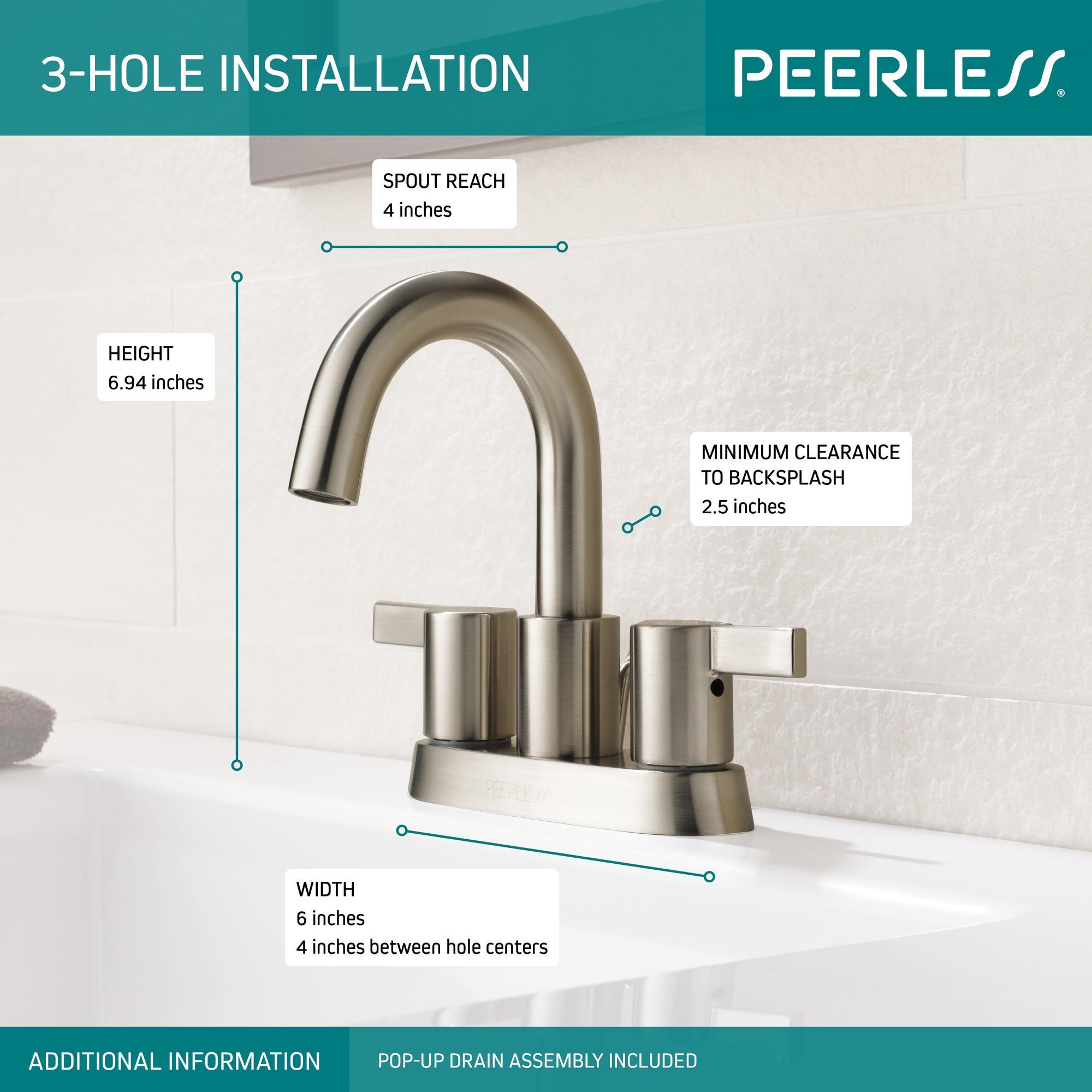 Precept Two Handle Centerset Bathroom Faucet with Drain Assembly