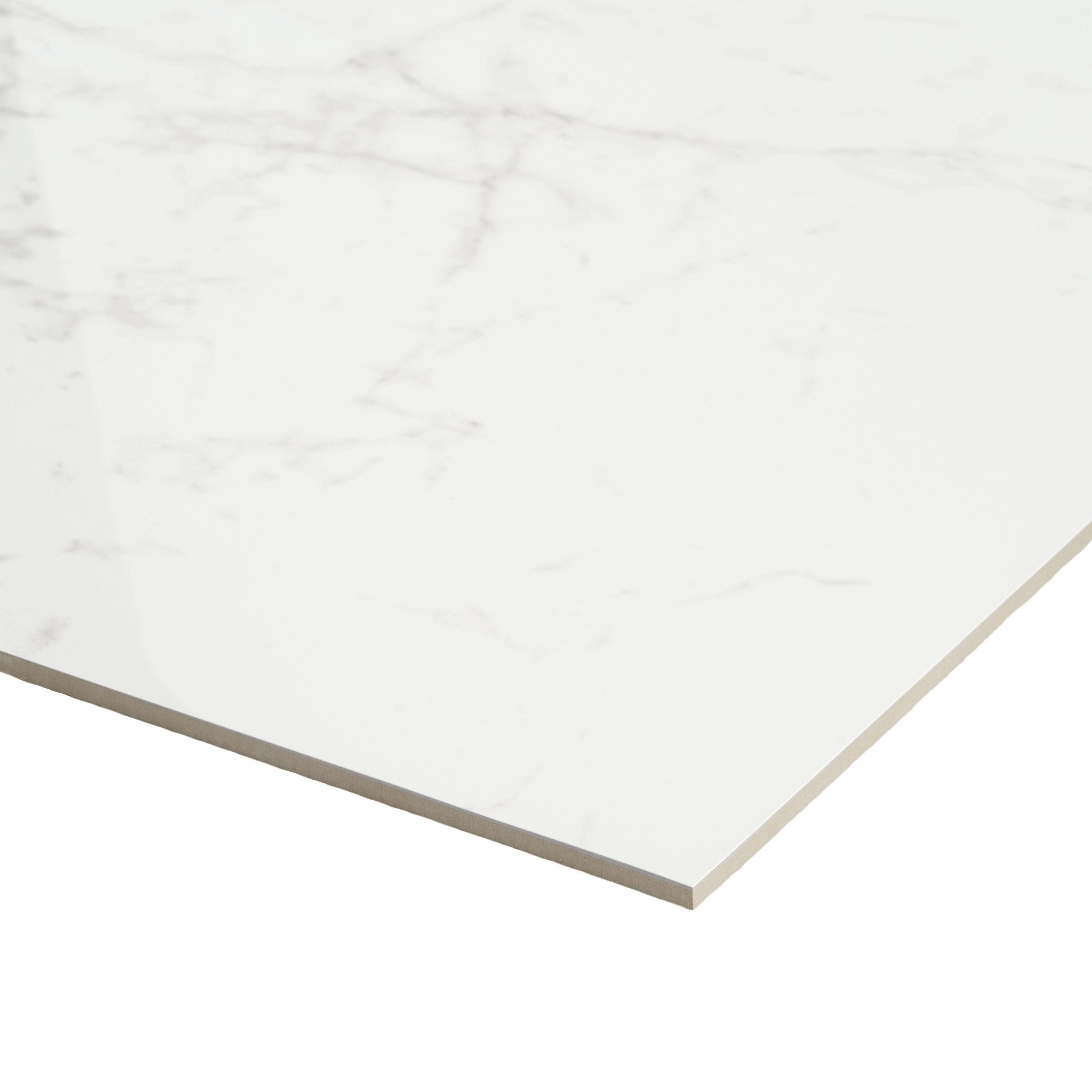 24" x 24" Polished Marble Look Porcelain Floor and Wall Tile (15.5 Sq. Ft. / Case)