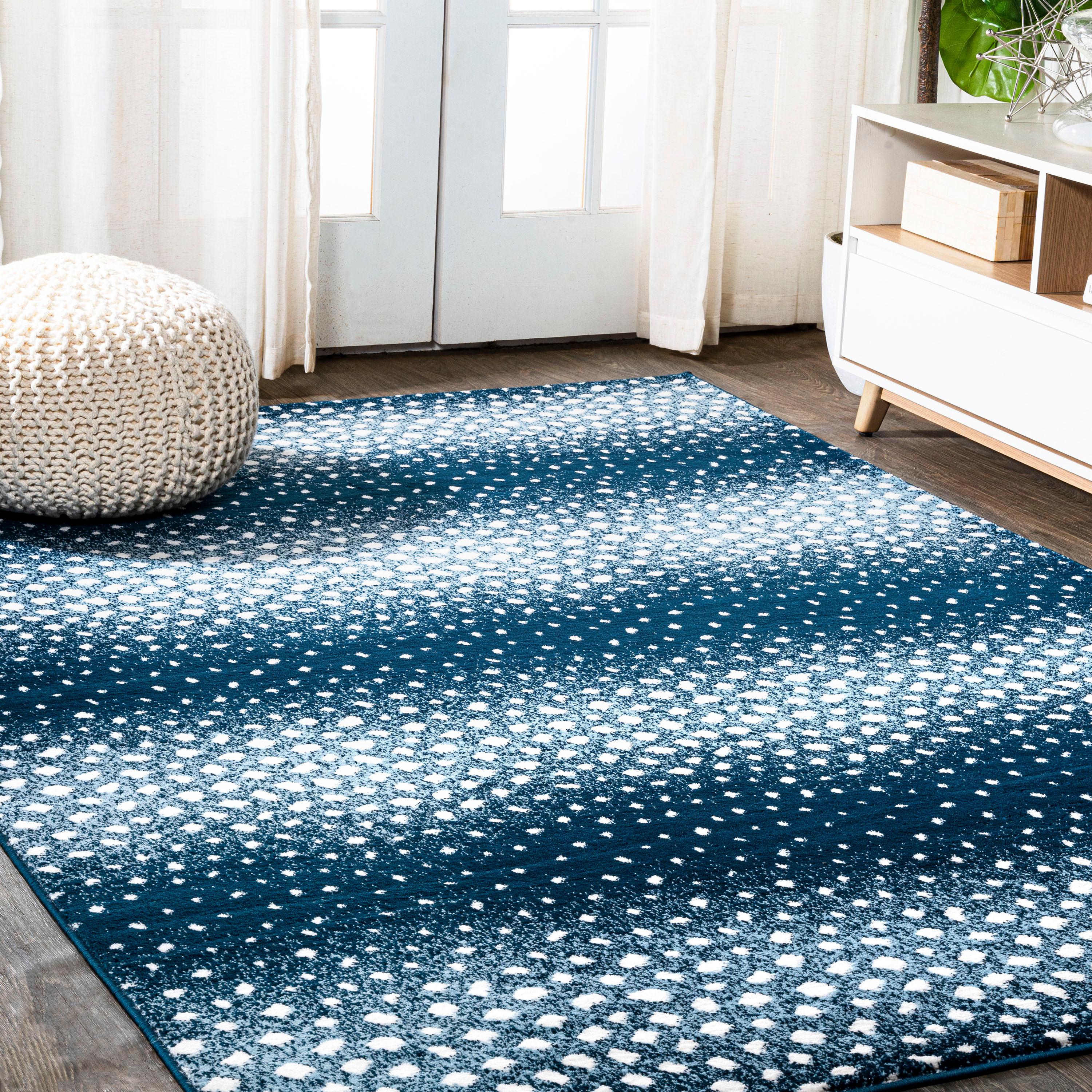 4'x 6' Antelope Modern Animal Area Rug, Navy/Cream - JONATHAN Y