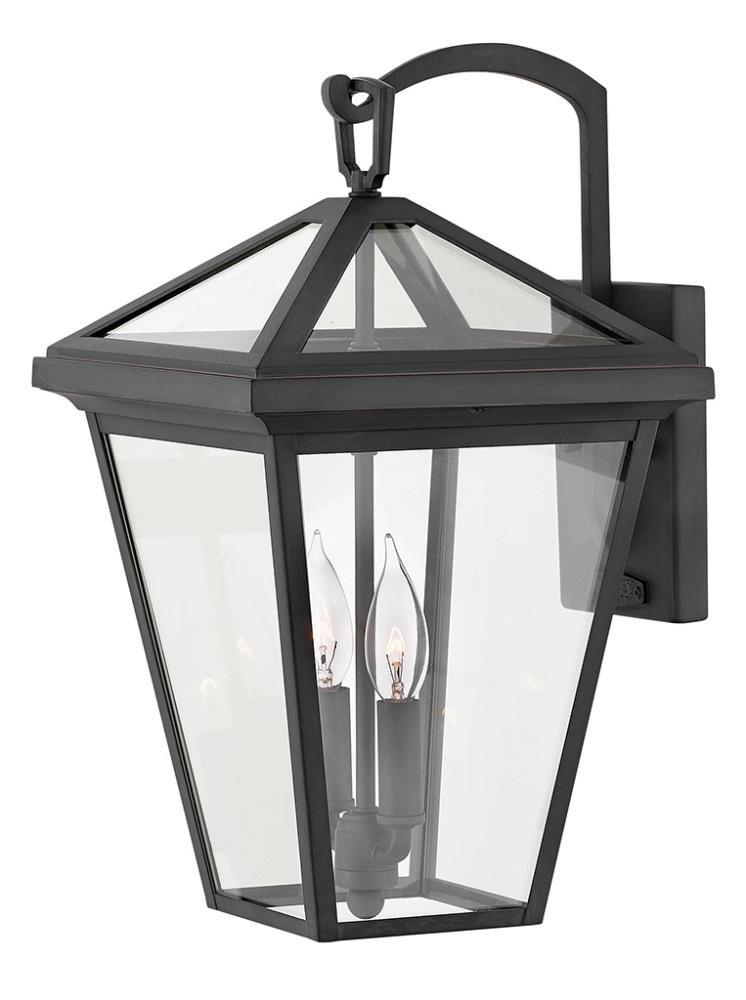 Museum Black Aluminum Outdoor Wall Light with Clear Glass