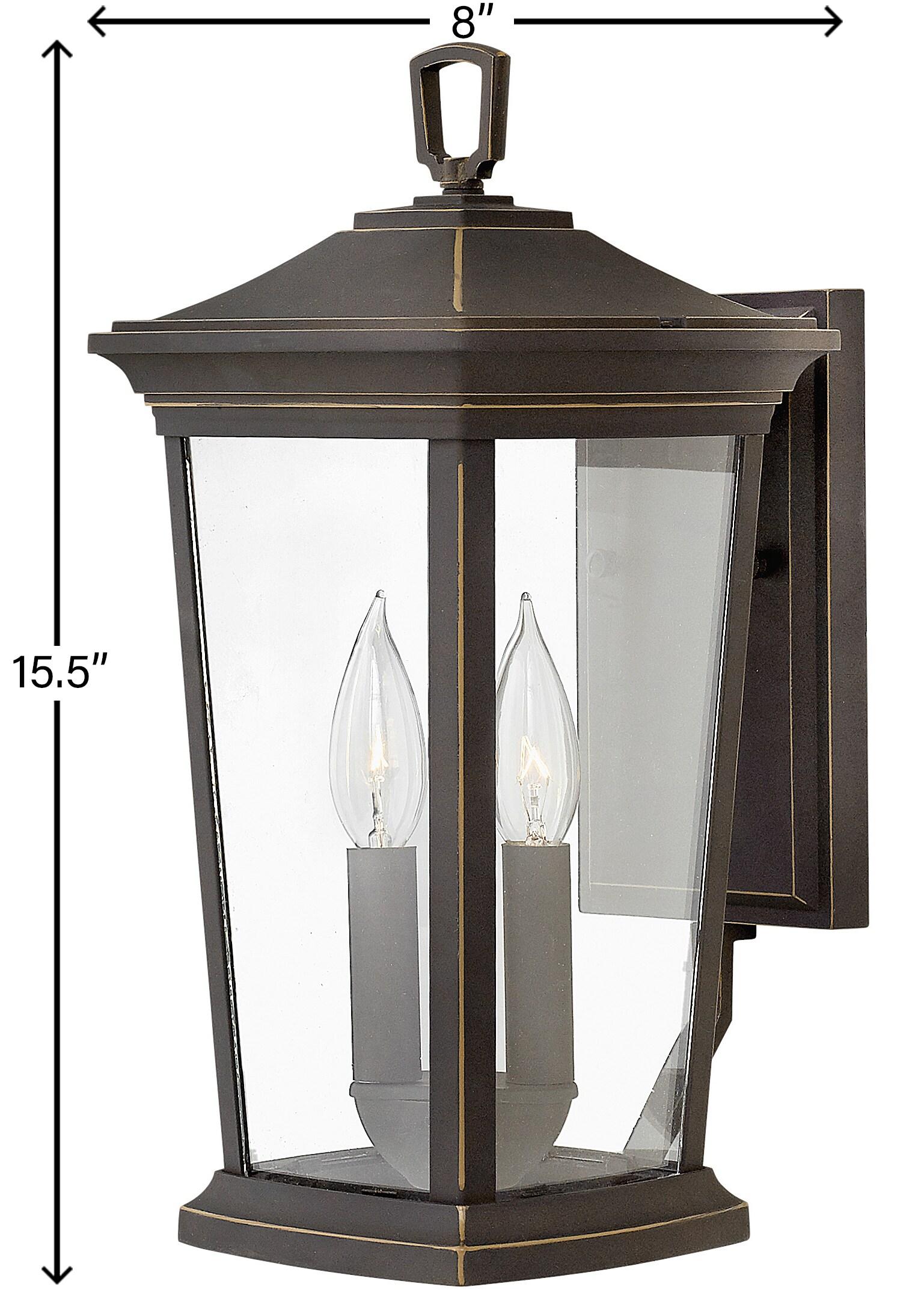 Oil Rubbed Bronze Outdoor Wall Lantern with Clear Glass