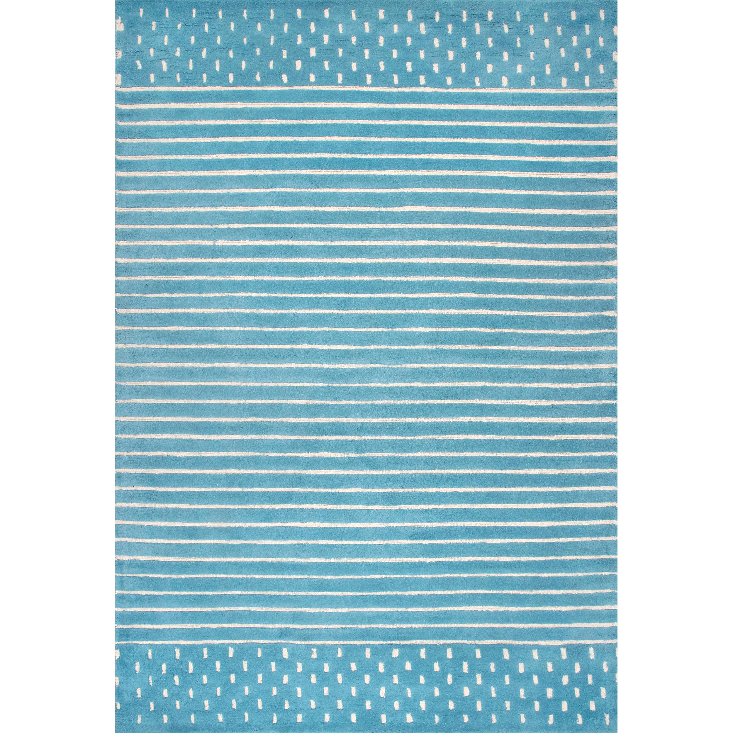 Nuloom Mandia Striped Wool Area Rug, 4' x 6', Baby Blue